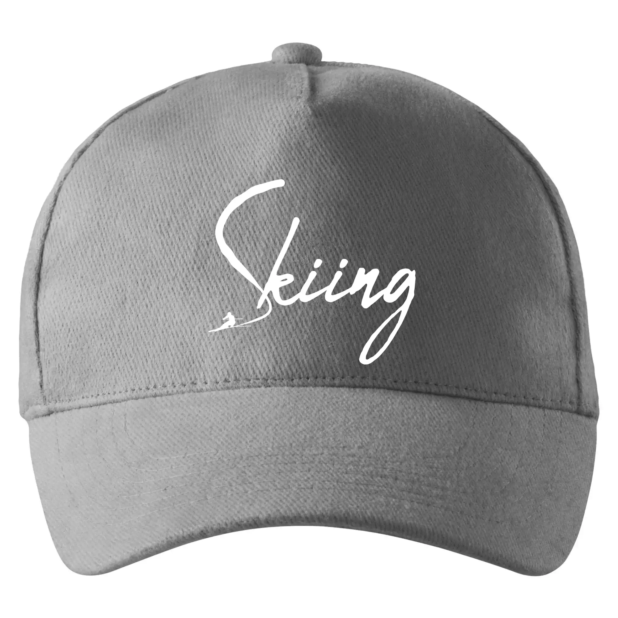 Skiing nápis lyžař