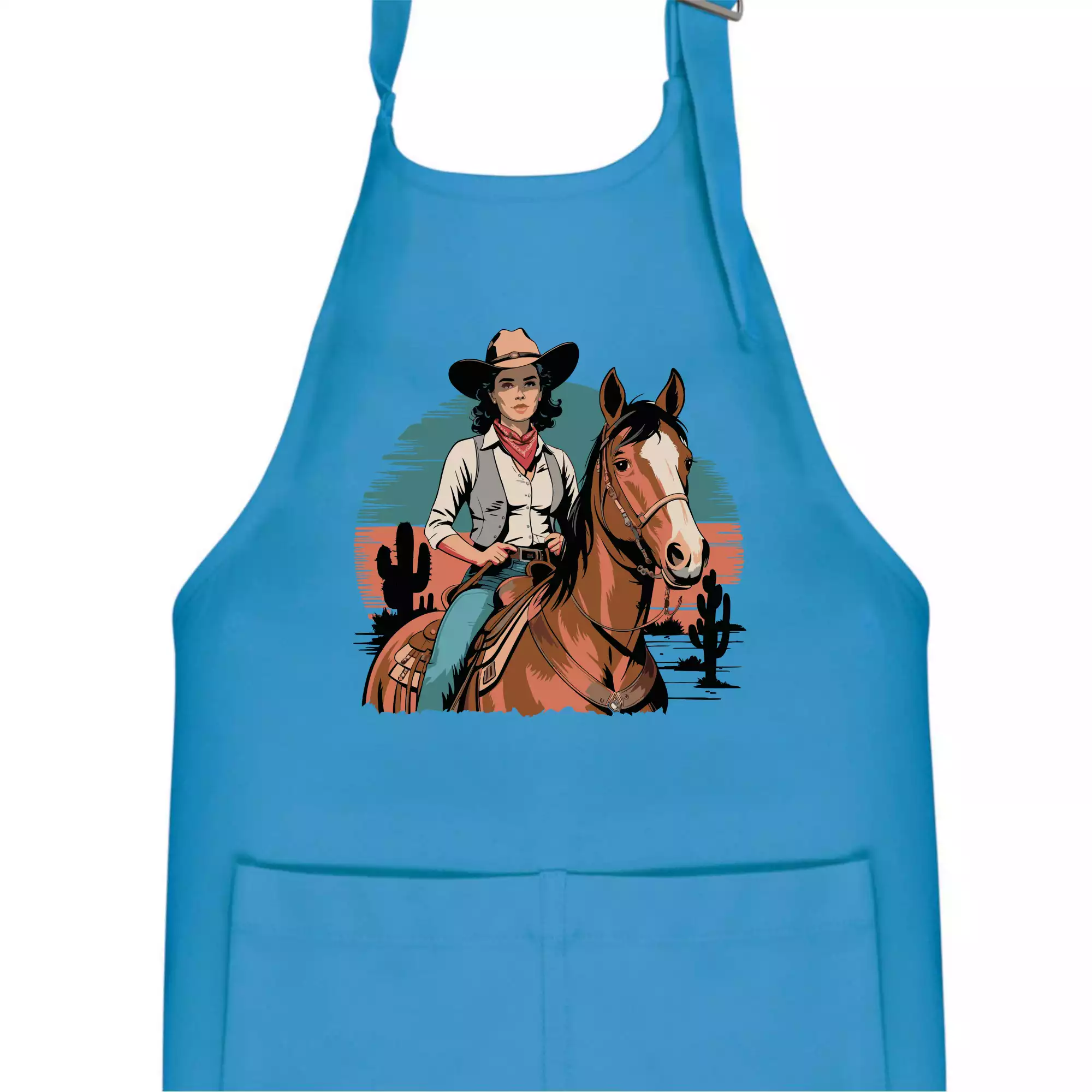 Cowgirl vintage na koni