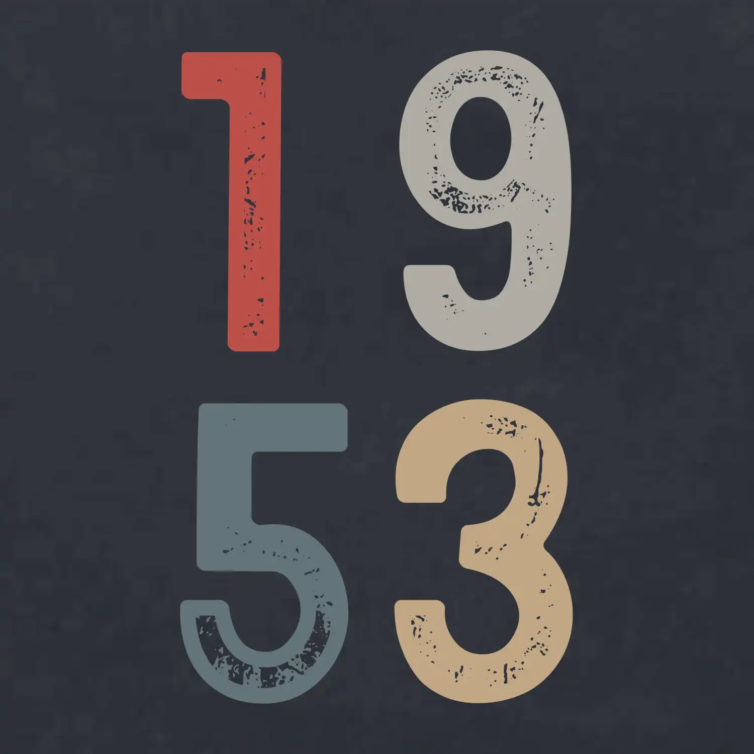 Vintage číslice 1953