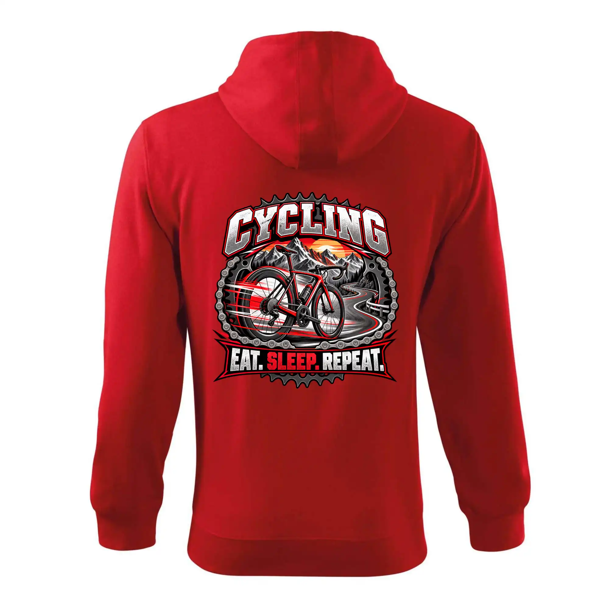 Cyklistické kolo mezi horami eat sleep repeat