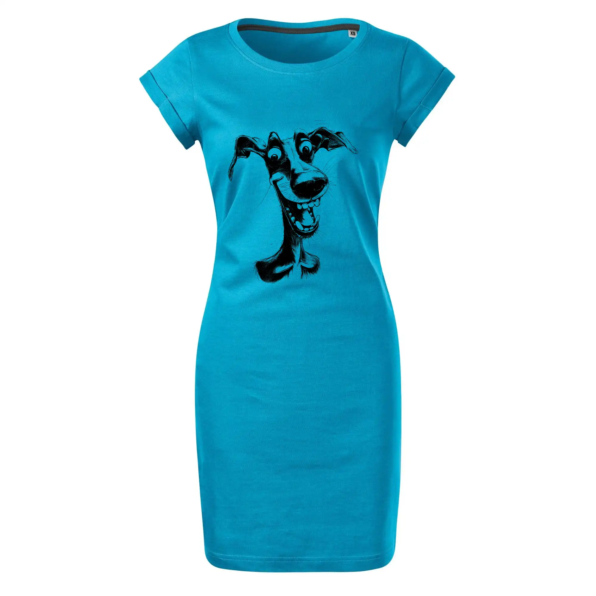 Černobílá karikatura chrt