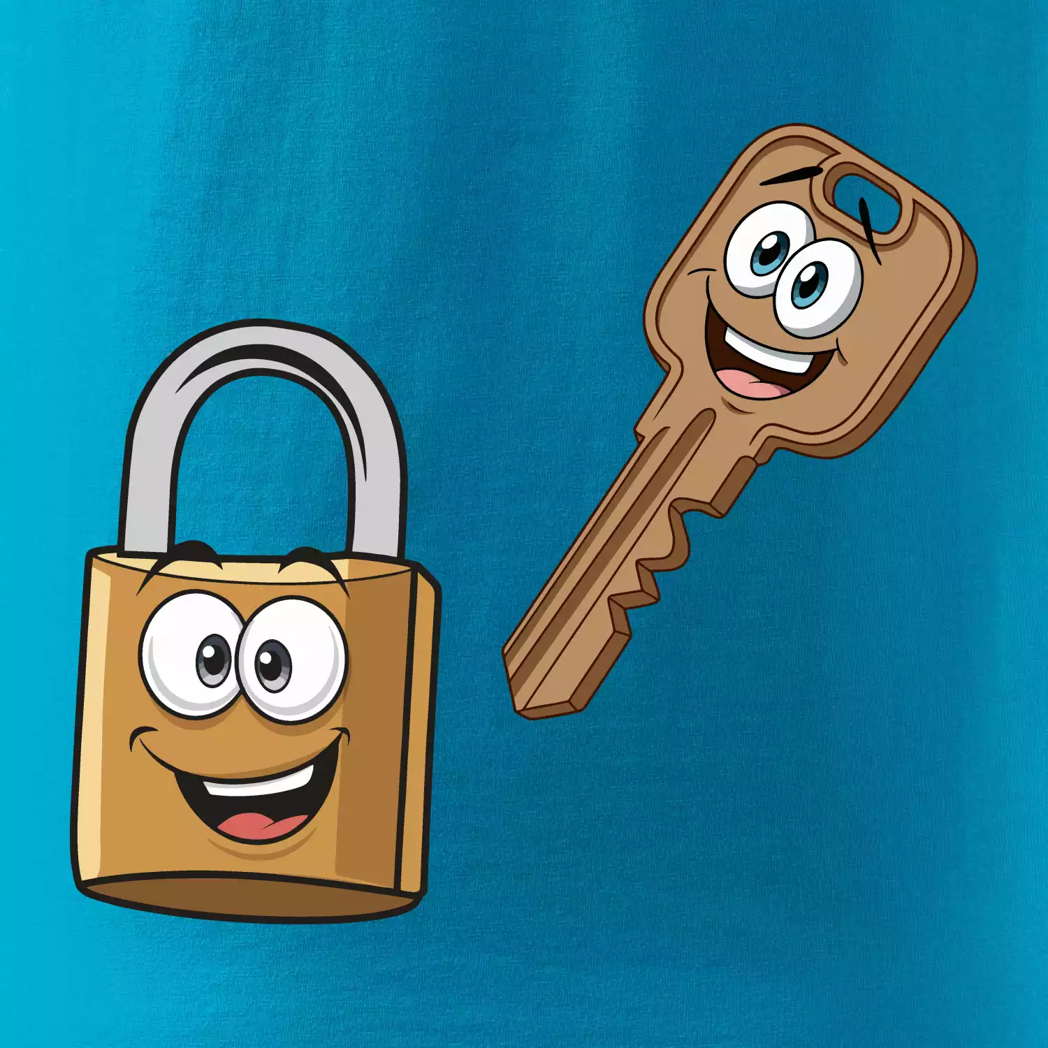 Parové triko - Zámek a klíč