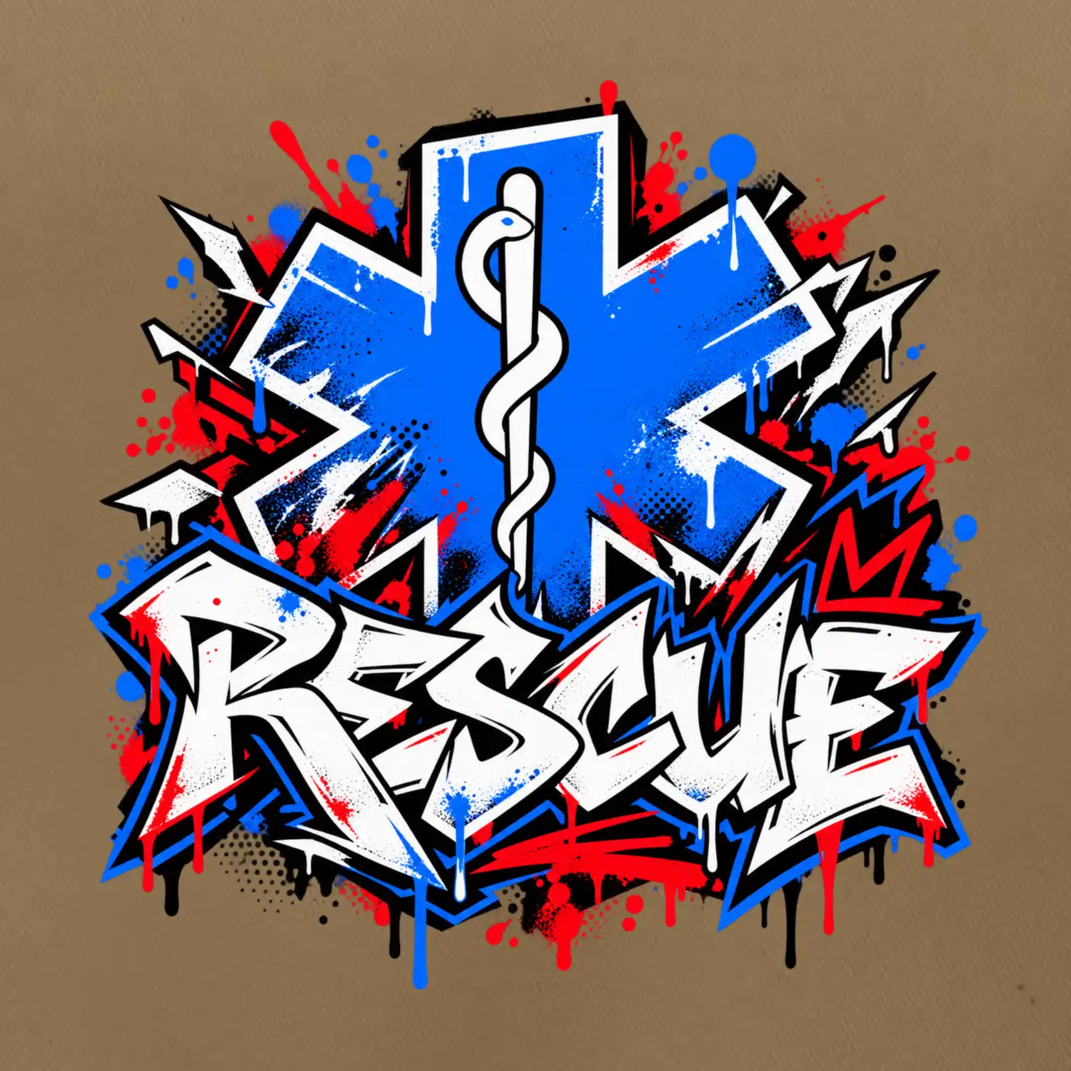 Rescue - Graffiti nápis