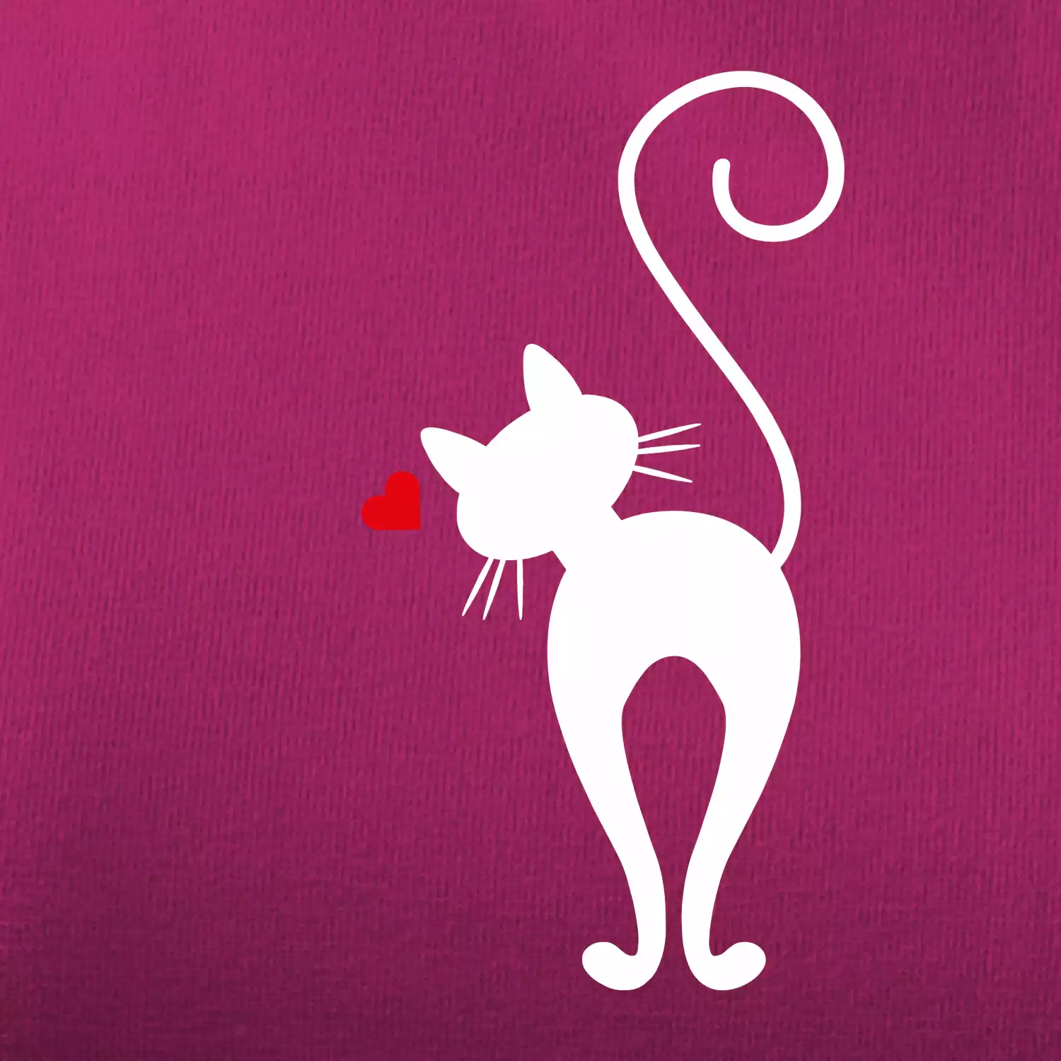 Zamilovaná kočka zezadu