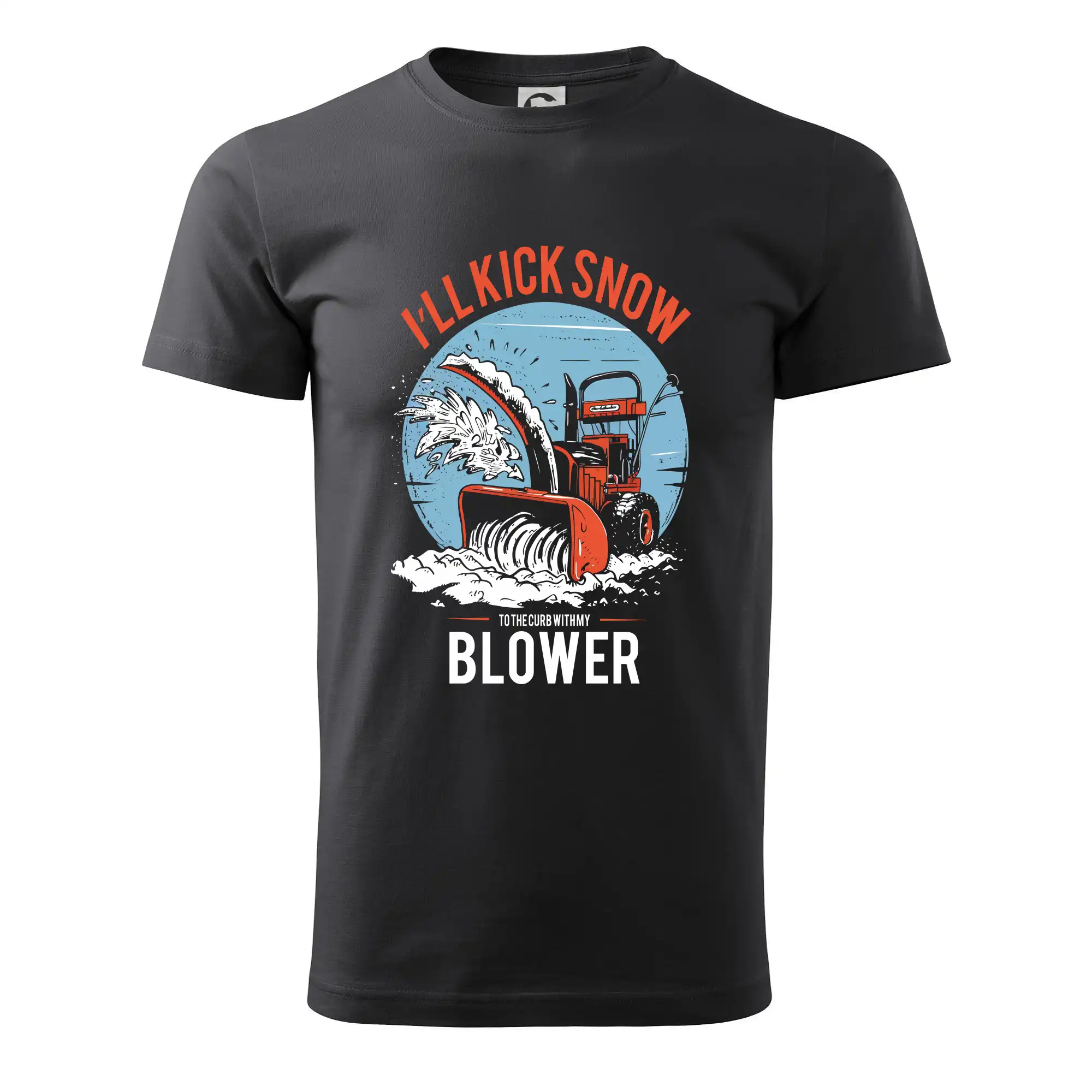 Kick snow blower