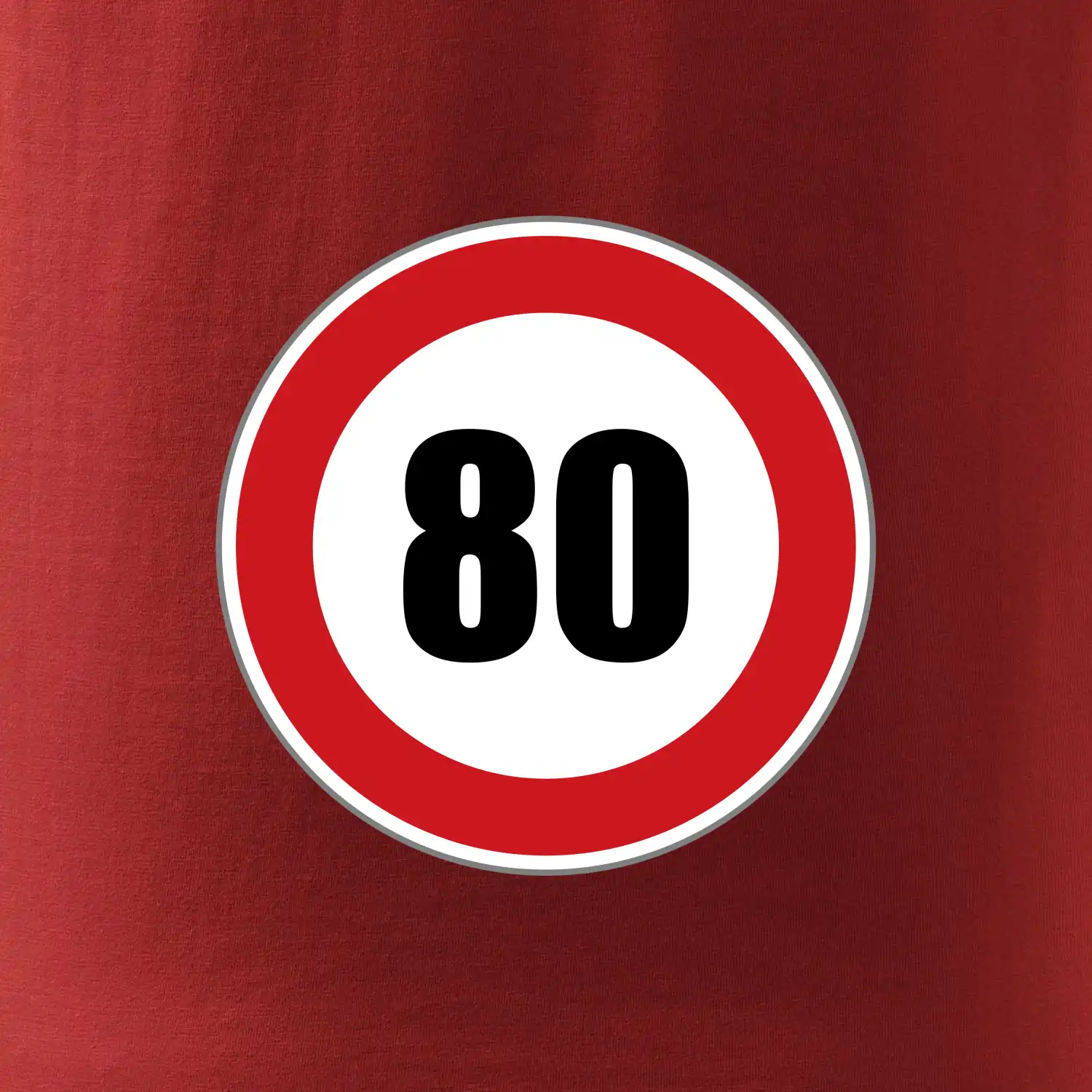 Dopravní značka - omezení rychlosti 80