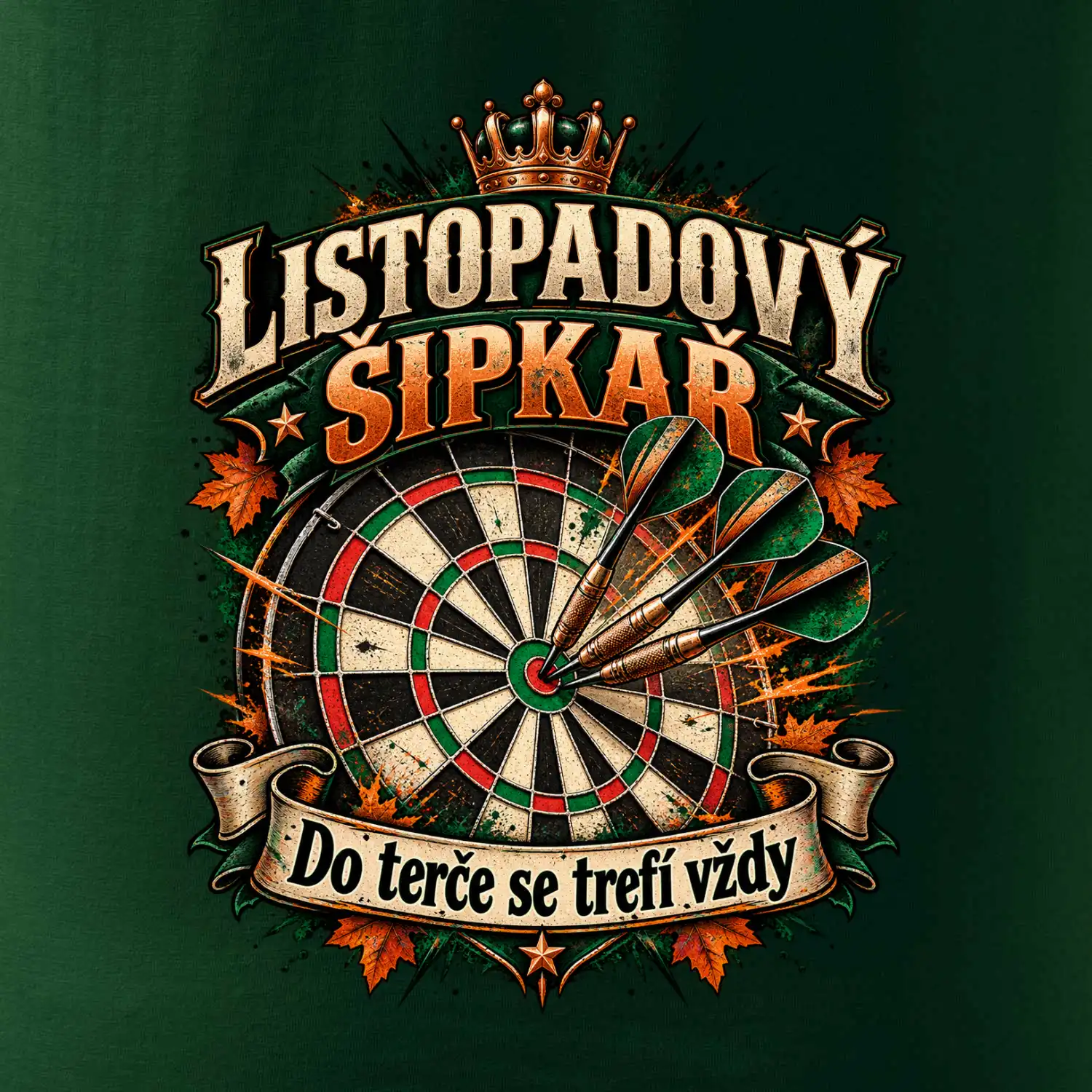 Listopadový šipkař mistr terče