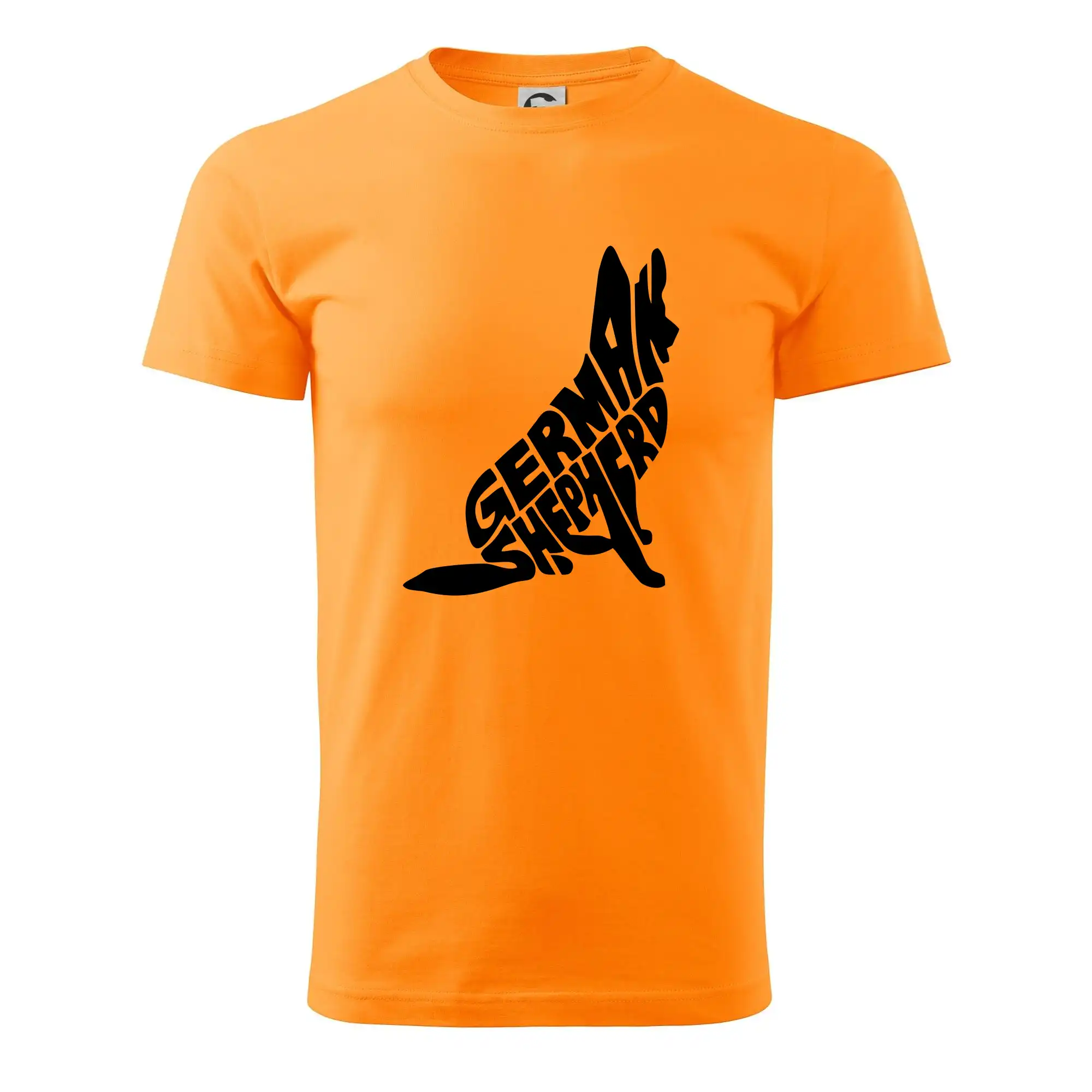 Německý ovčák sedící napis