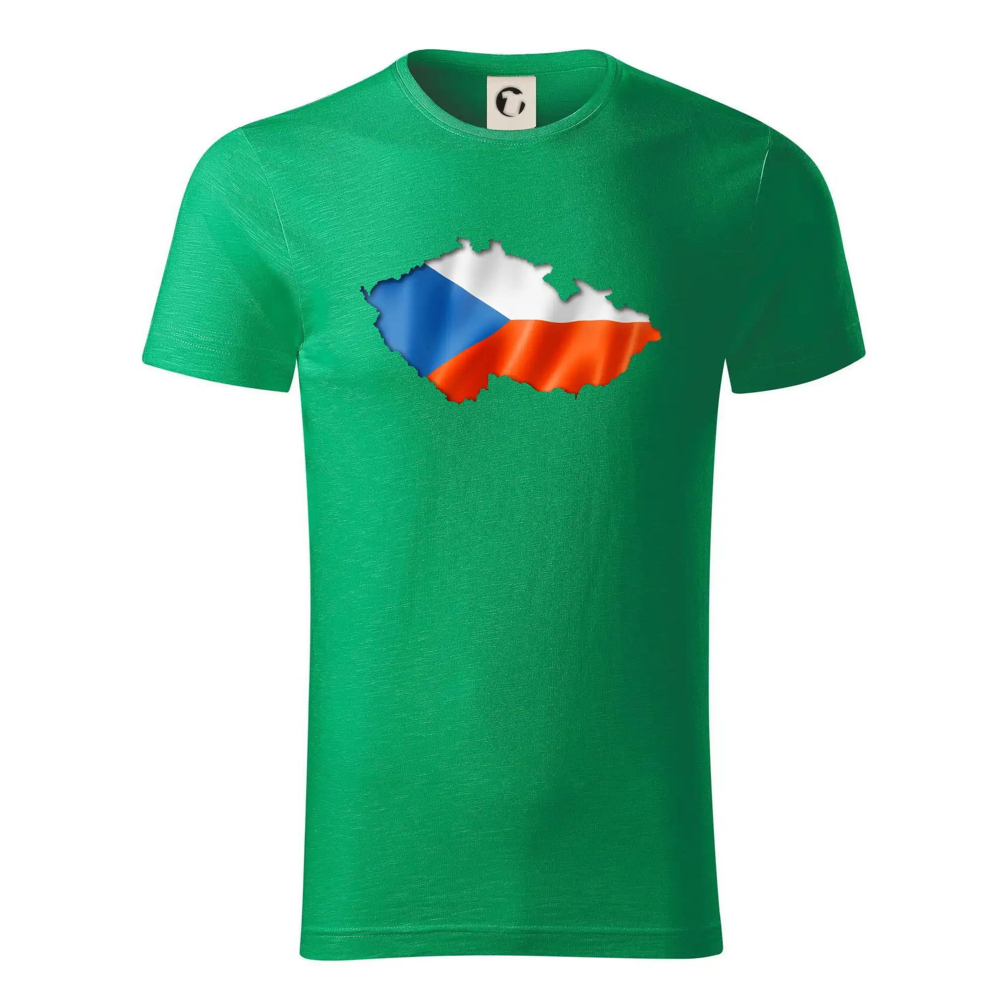 Česká vlajka v obrysu republiky