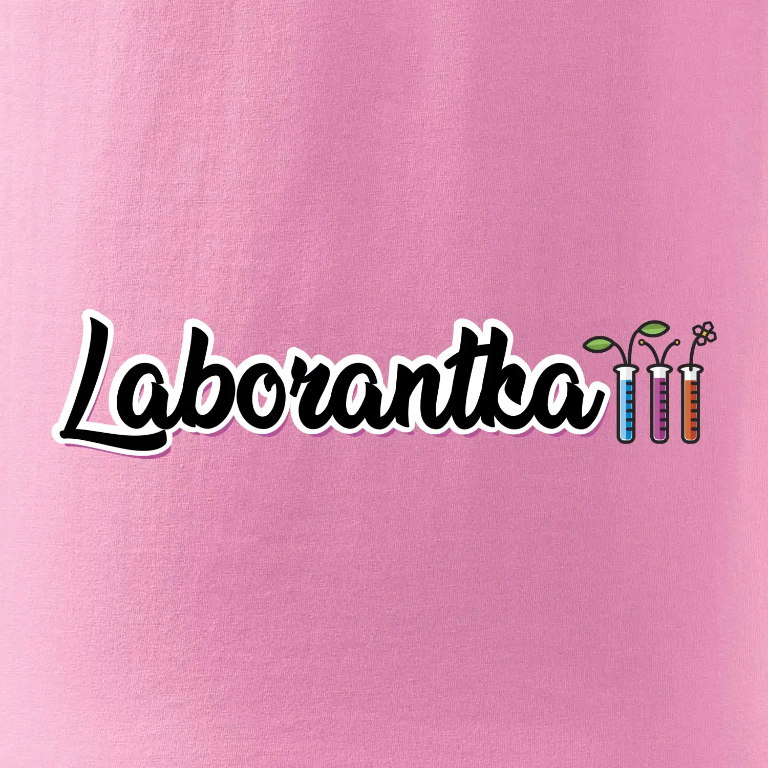 Laborantka a zkumavky
