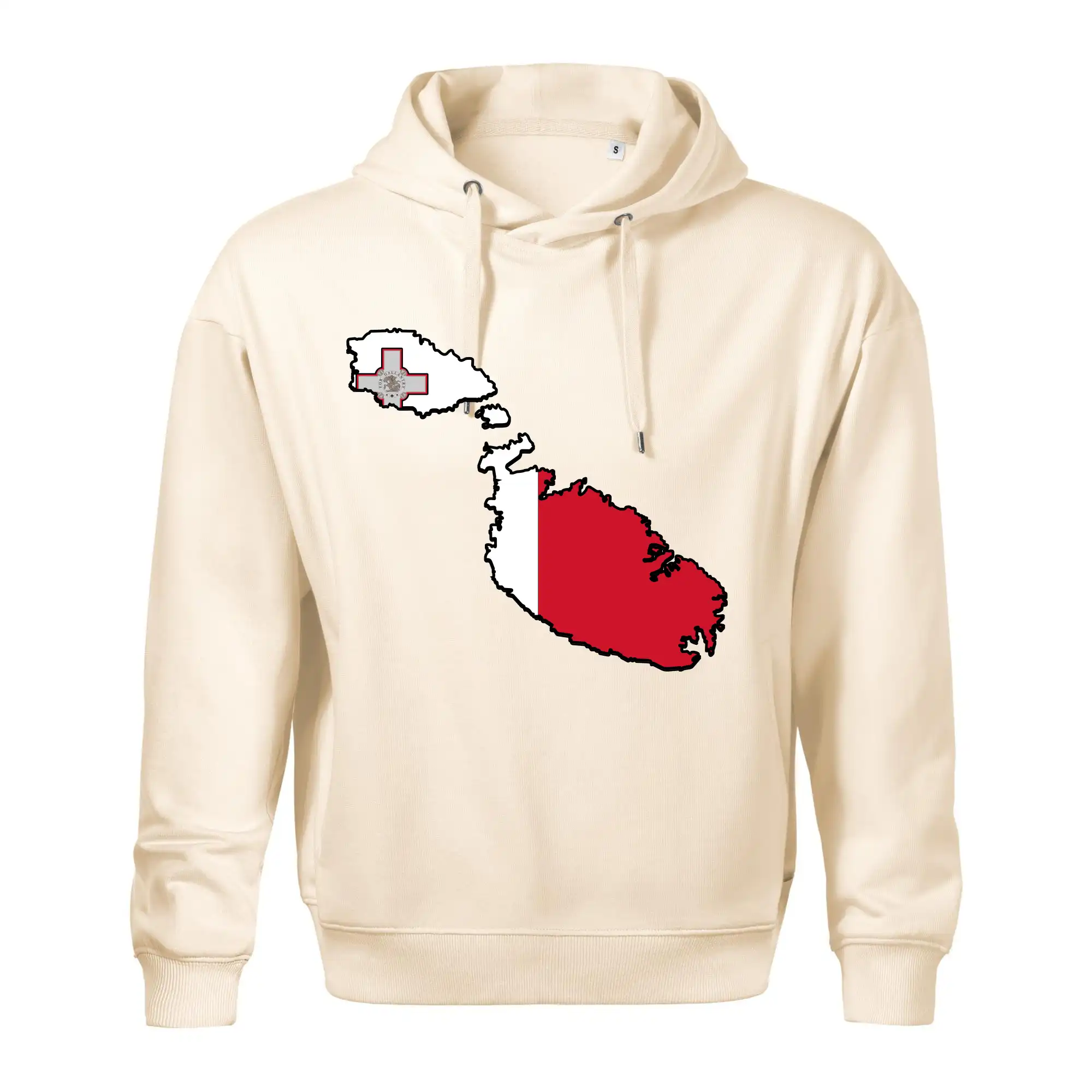 Mapa Malta s vlajkou