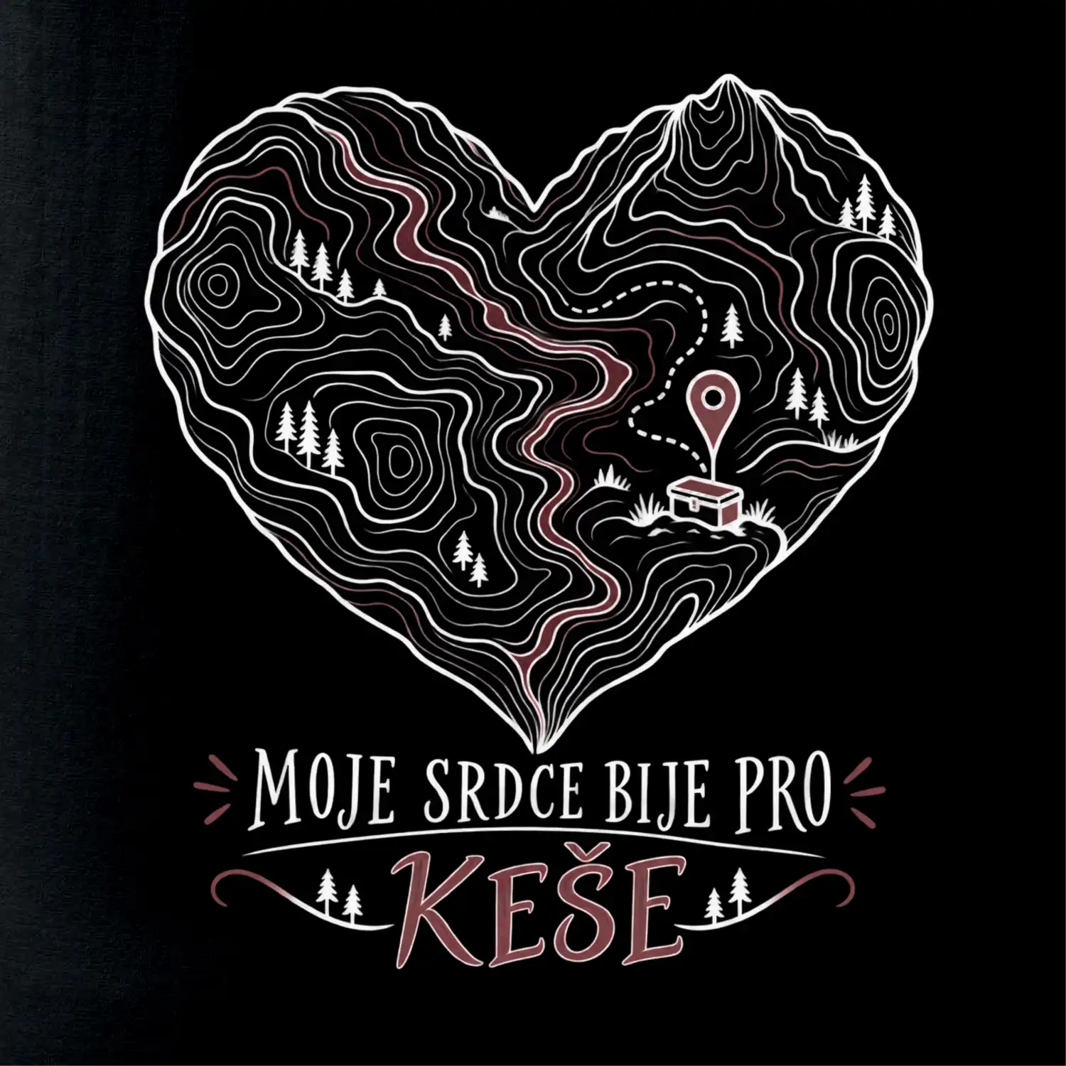 Moje srdce bije pro keše topografické srdce