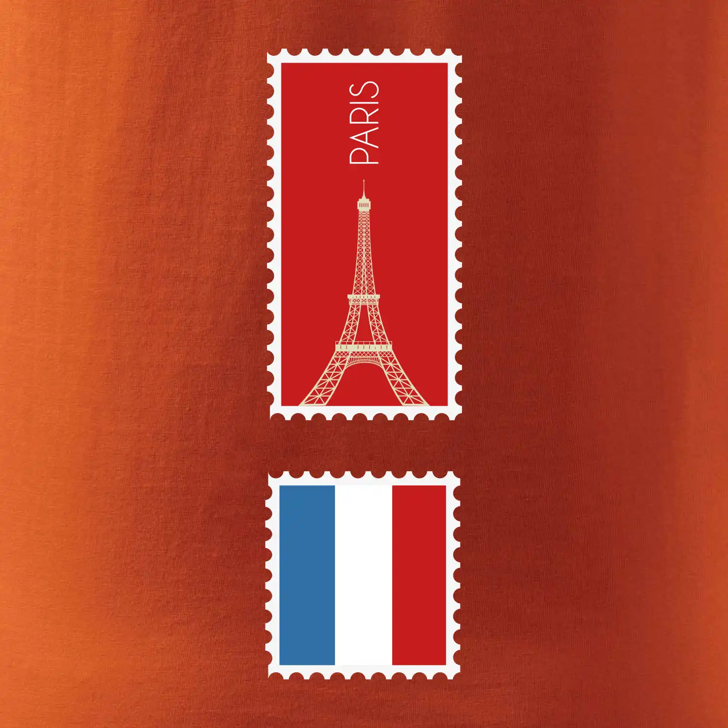Paříž známka barevná