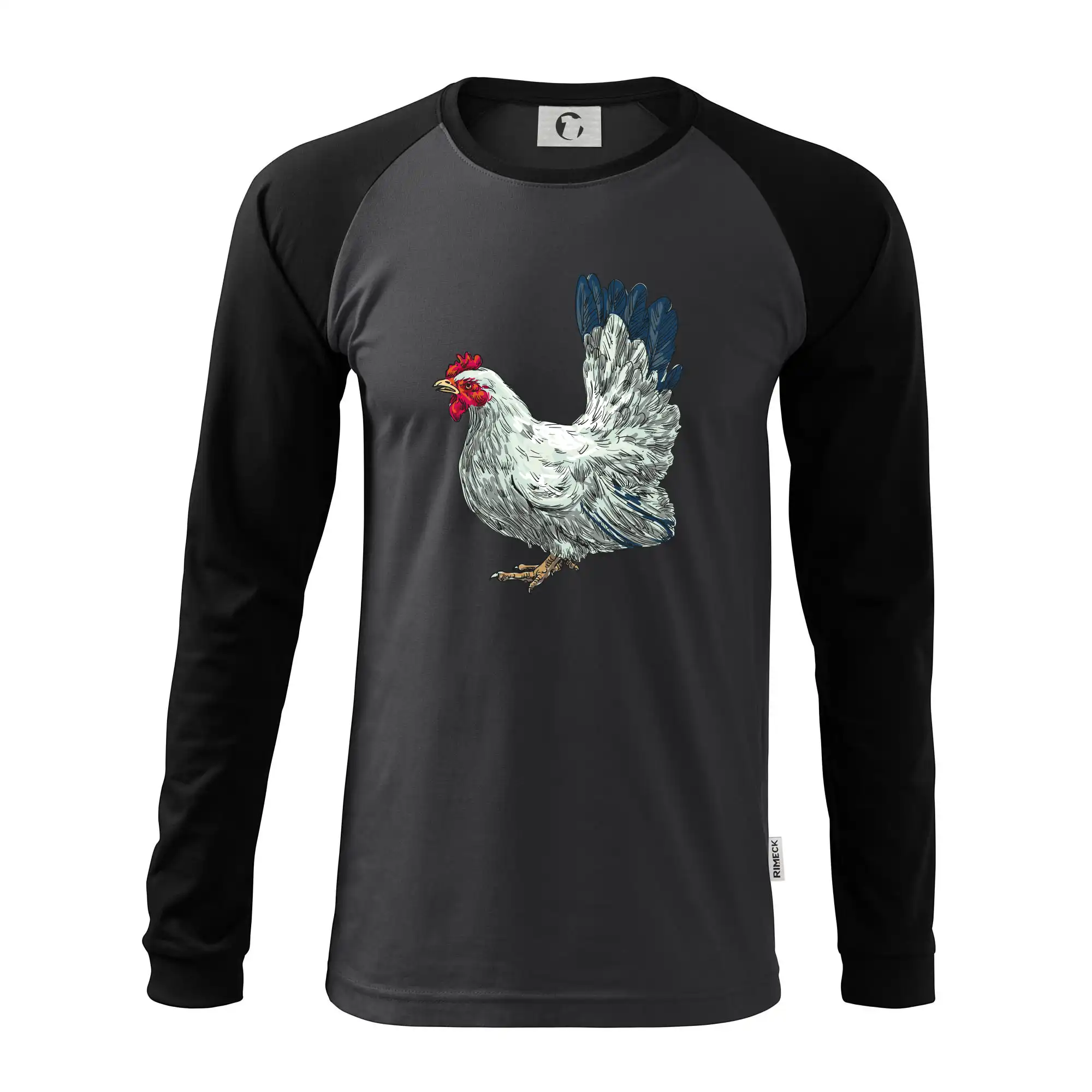 Slepice kreslená bílá