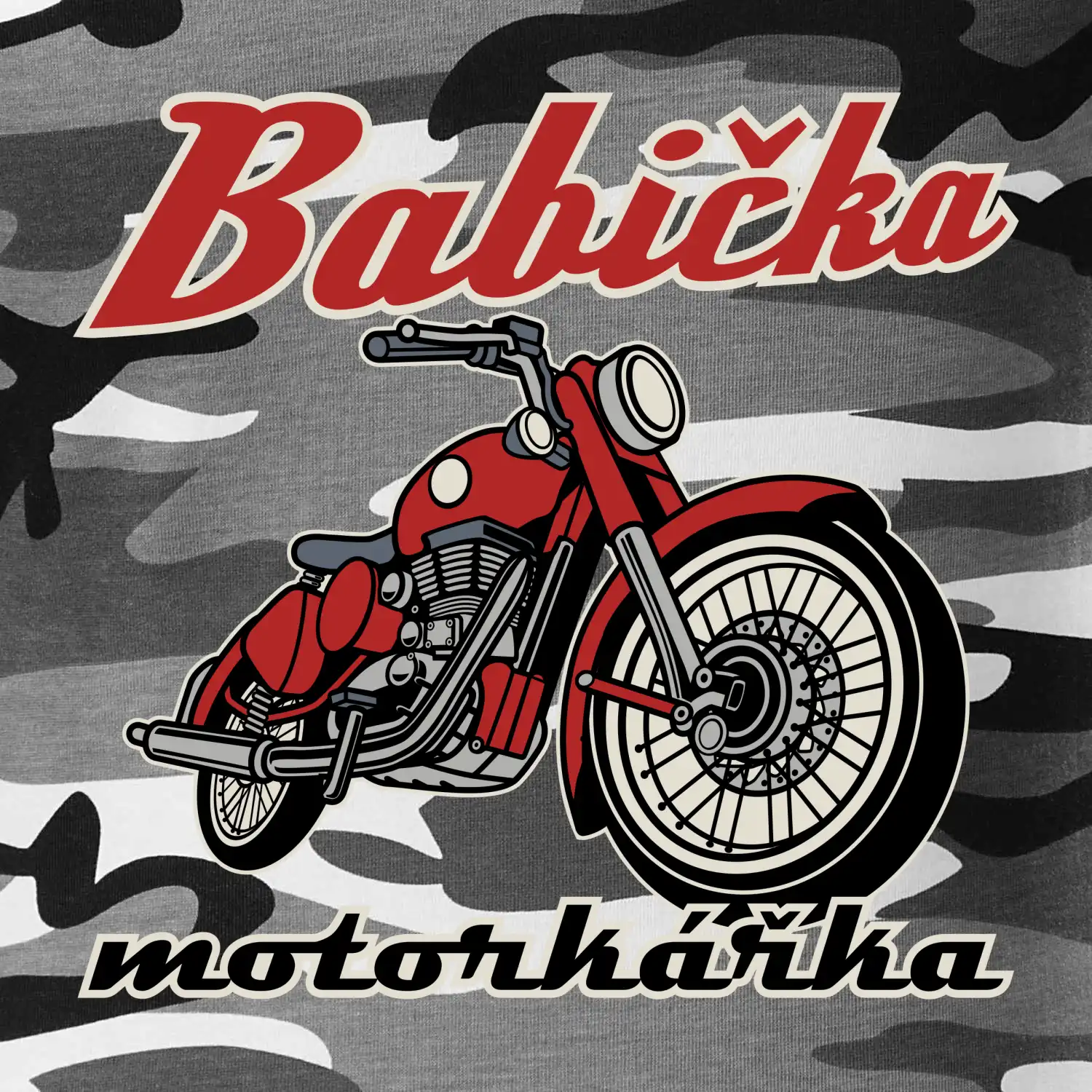 Babička motorkářka