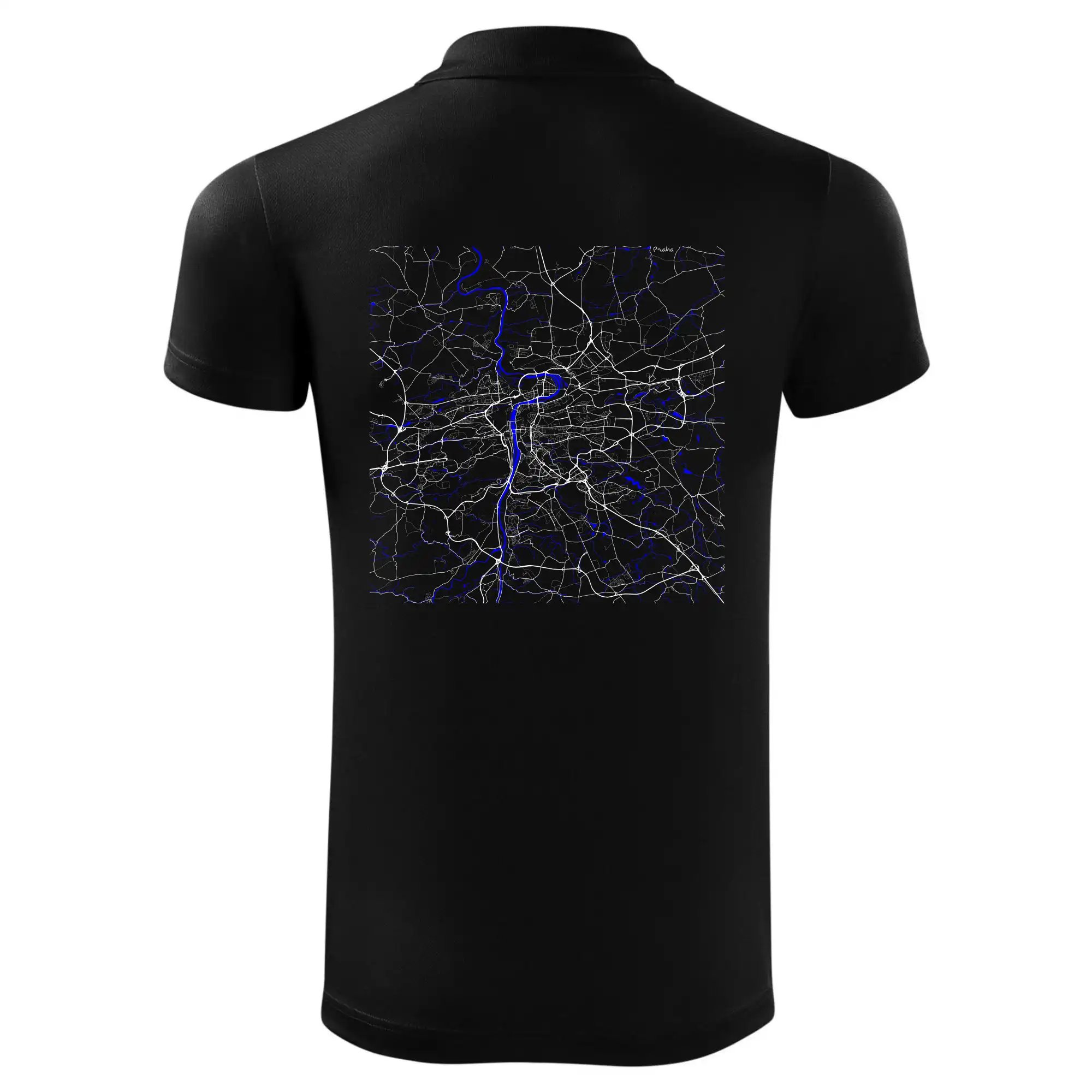 Praha - Mapa s vodními toky