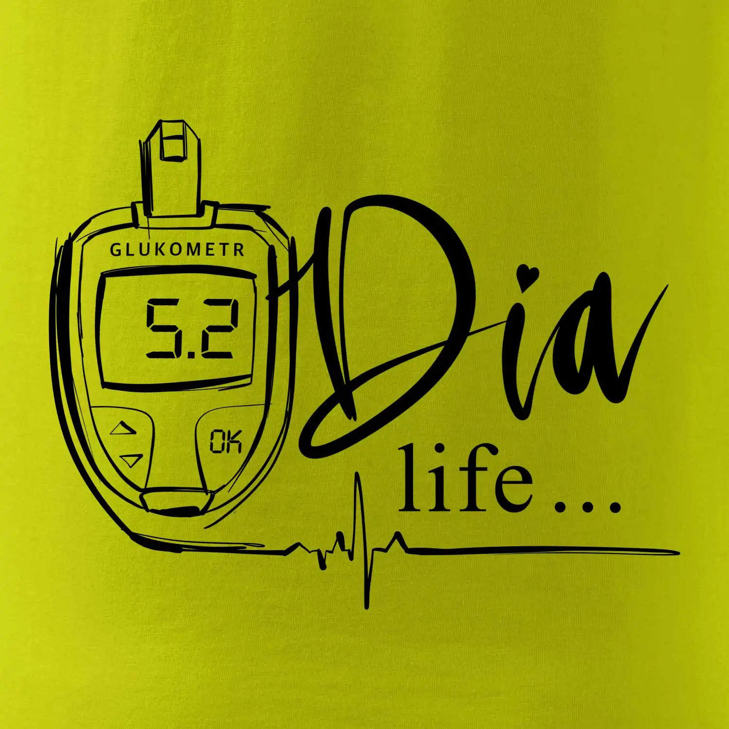 D I A Life - kreslený glukometr