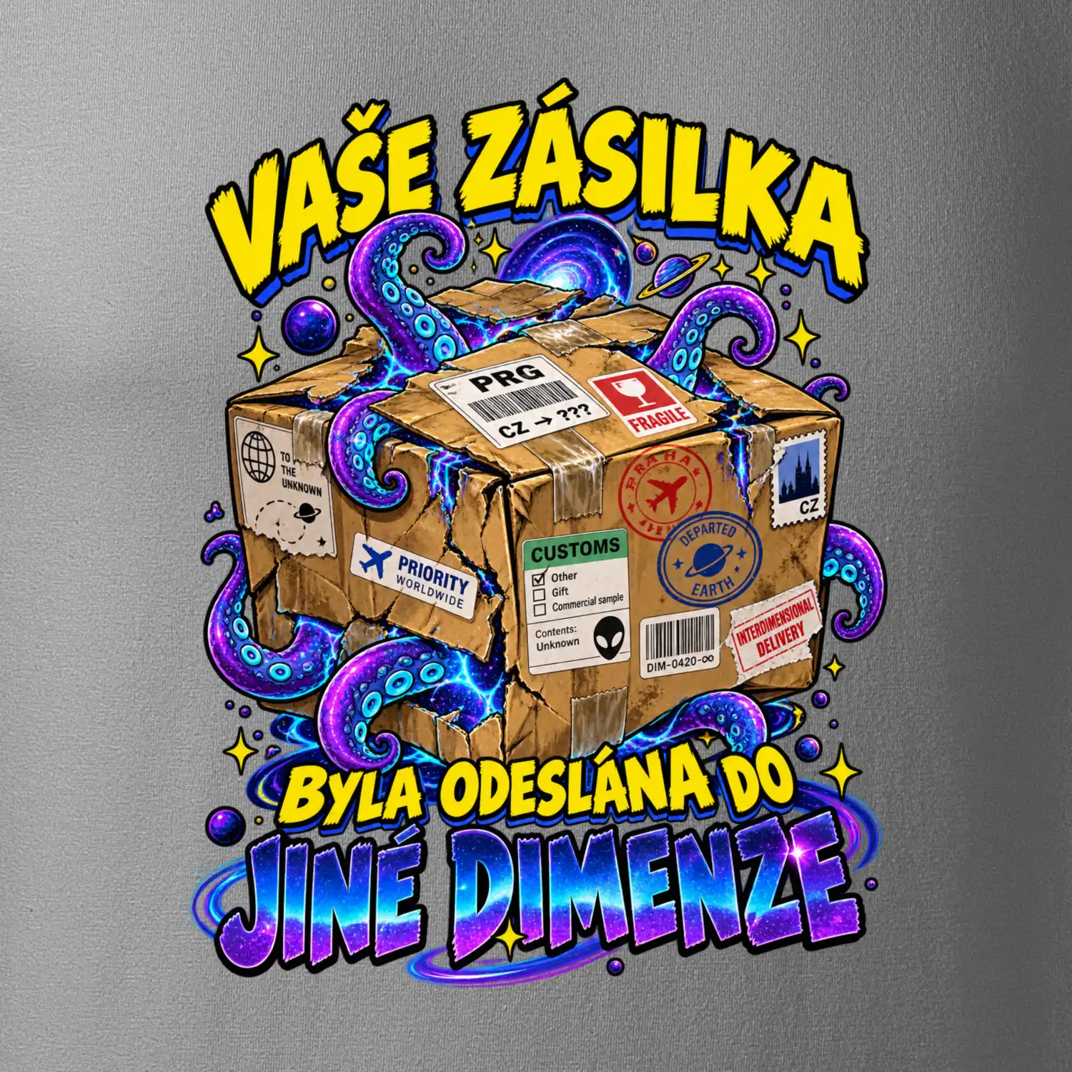 Vaše zásilka byla odeslána do jiné dimenze