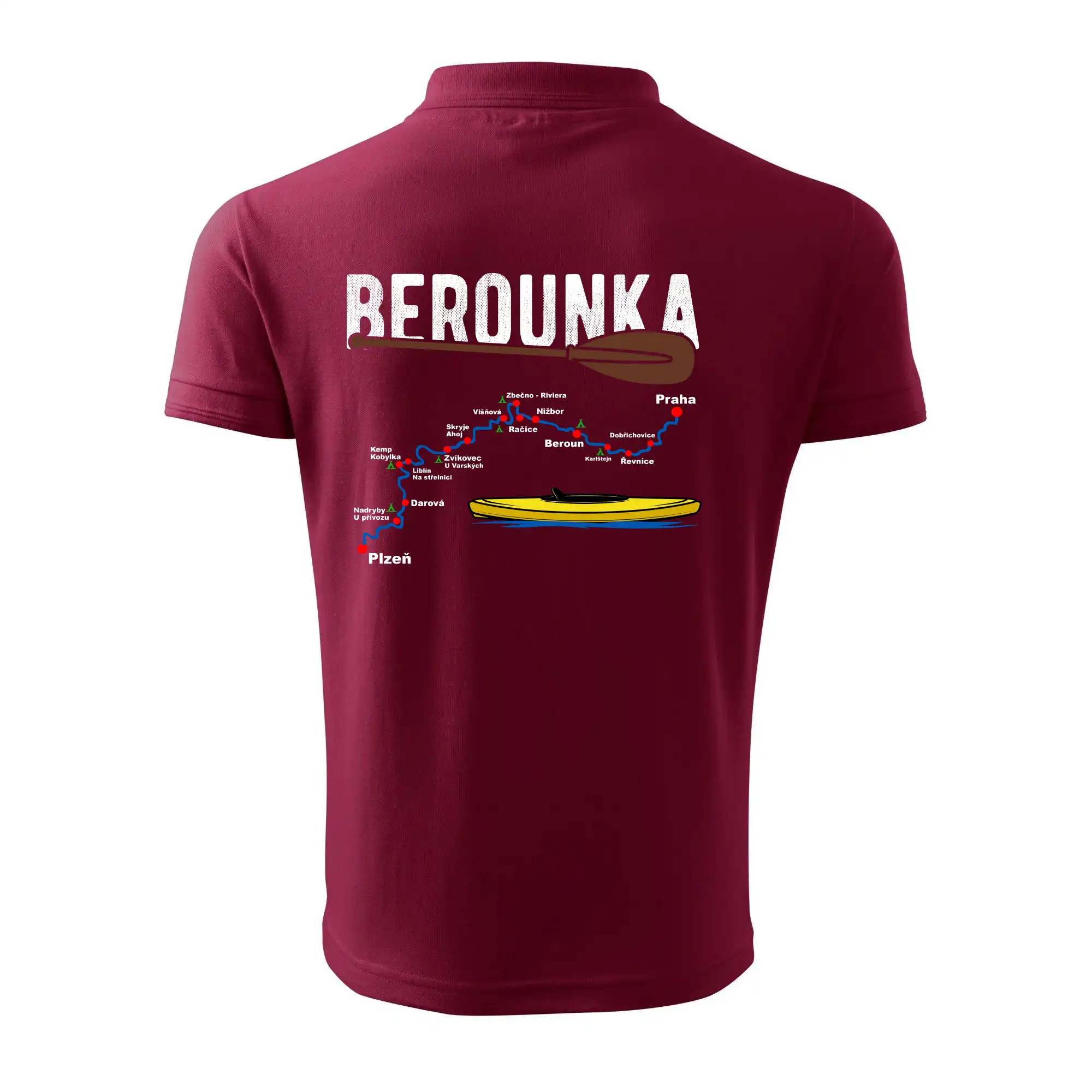 Mapa řeky Berounky