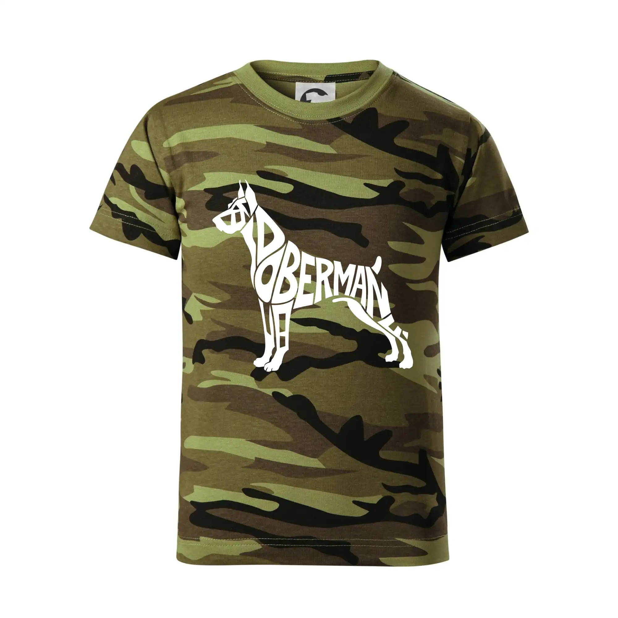 Doberman - nápis v tělě