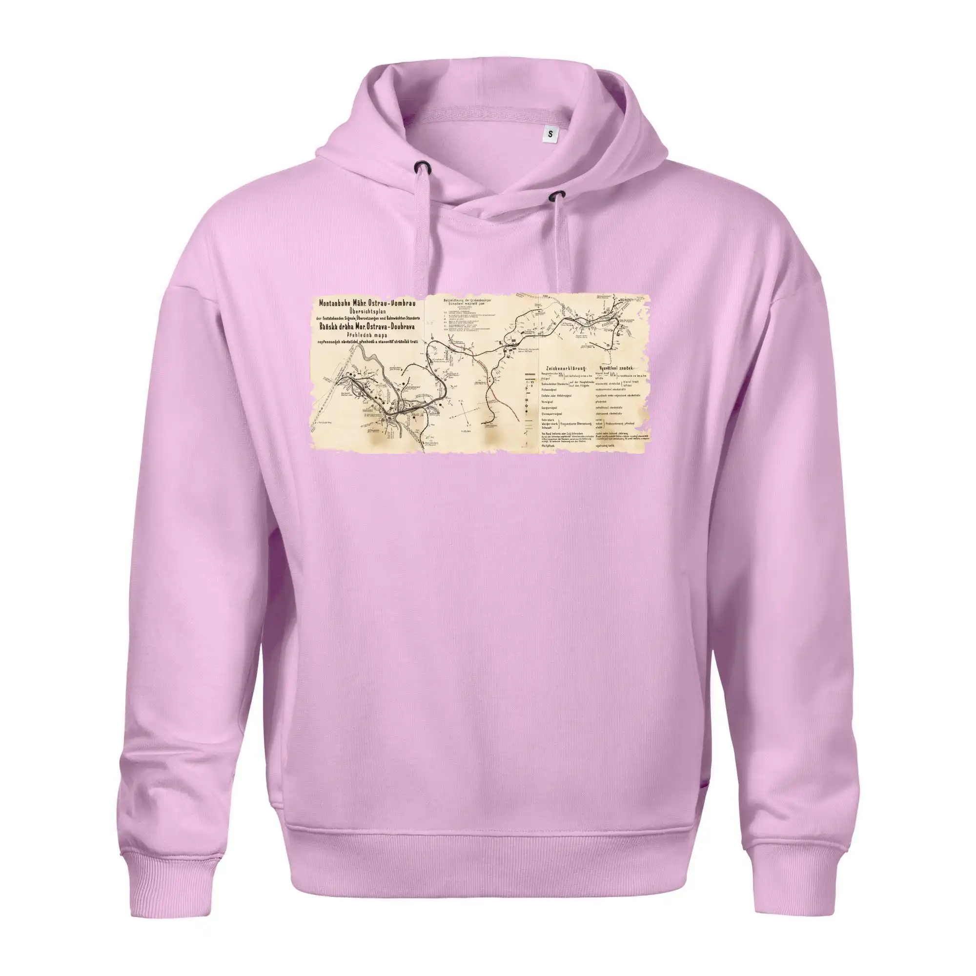 Mapa Báňské dráhy z Moravské Ostravy do Doubravy
