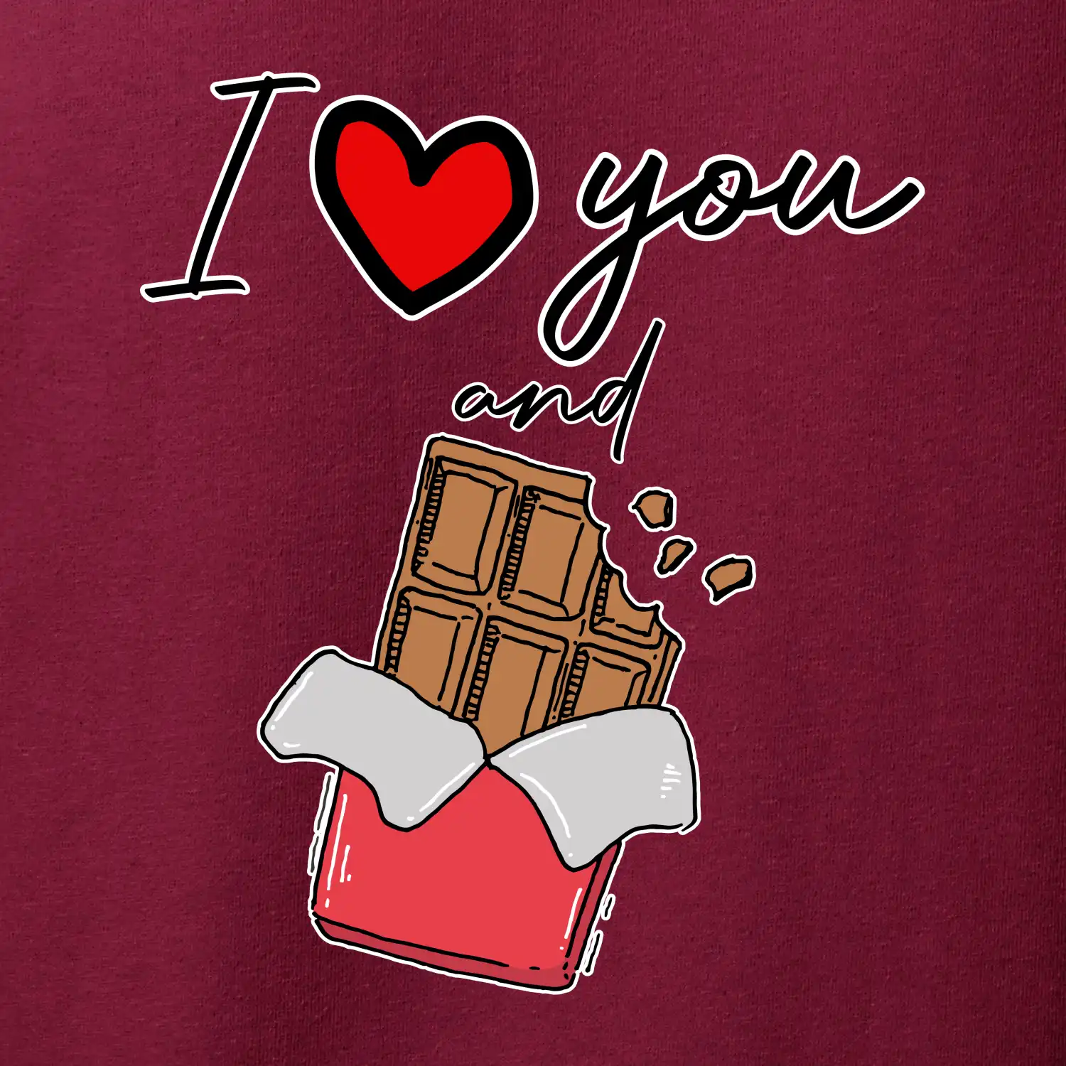 I love you and chocolate