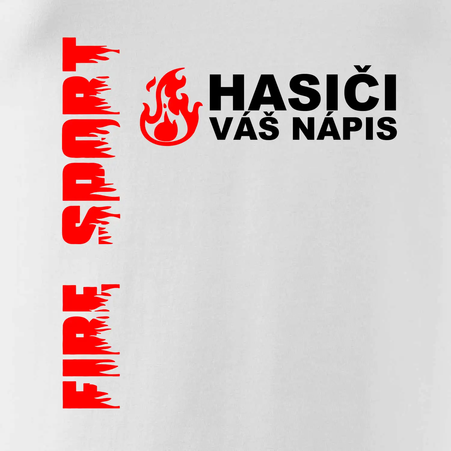 Hasiči (oheň,  Firesport, název sboru - vlastní nápis)