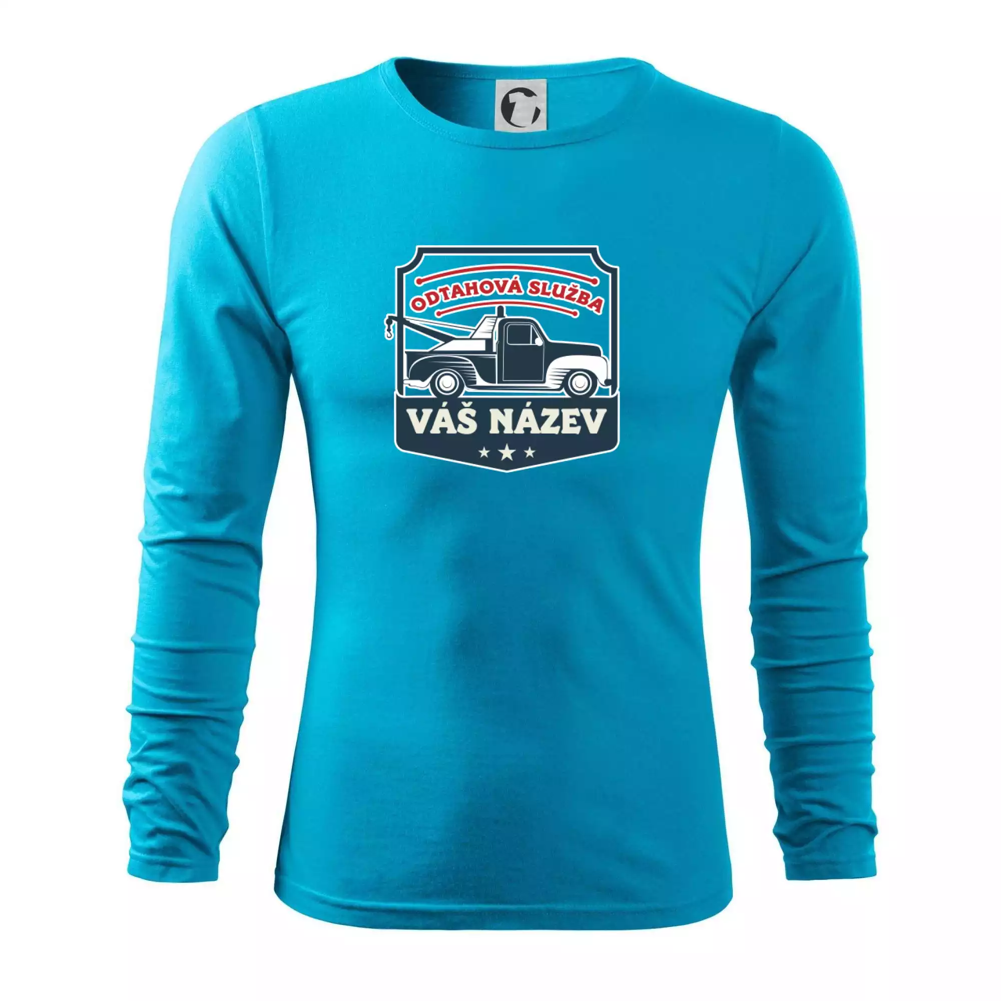 Odtahová služba - erb - červený nápis