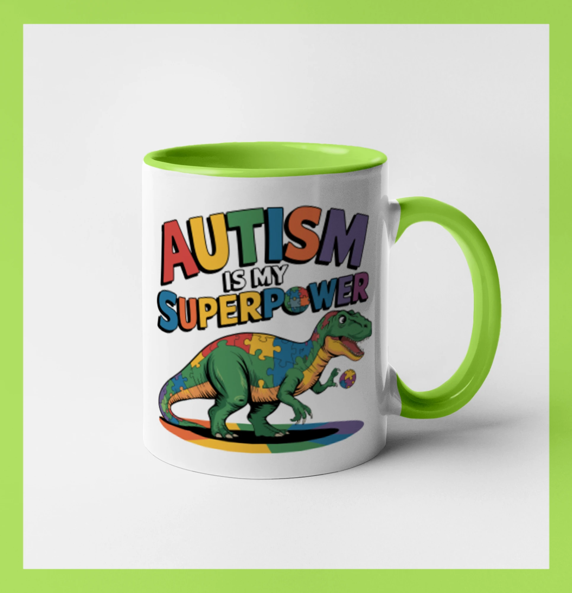 Stojící Rex Autism is my superpower