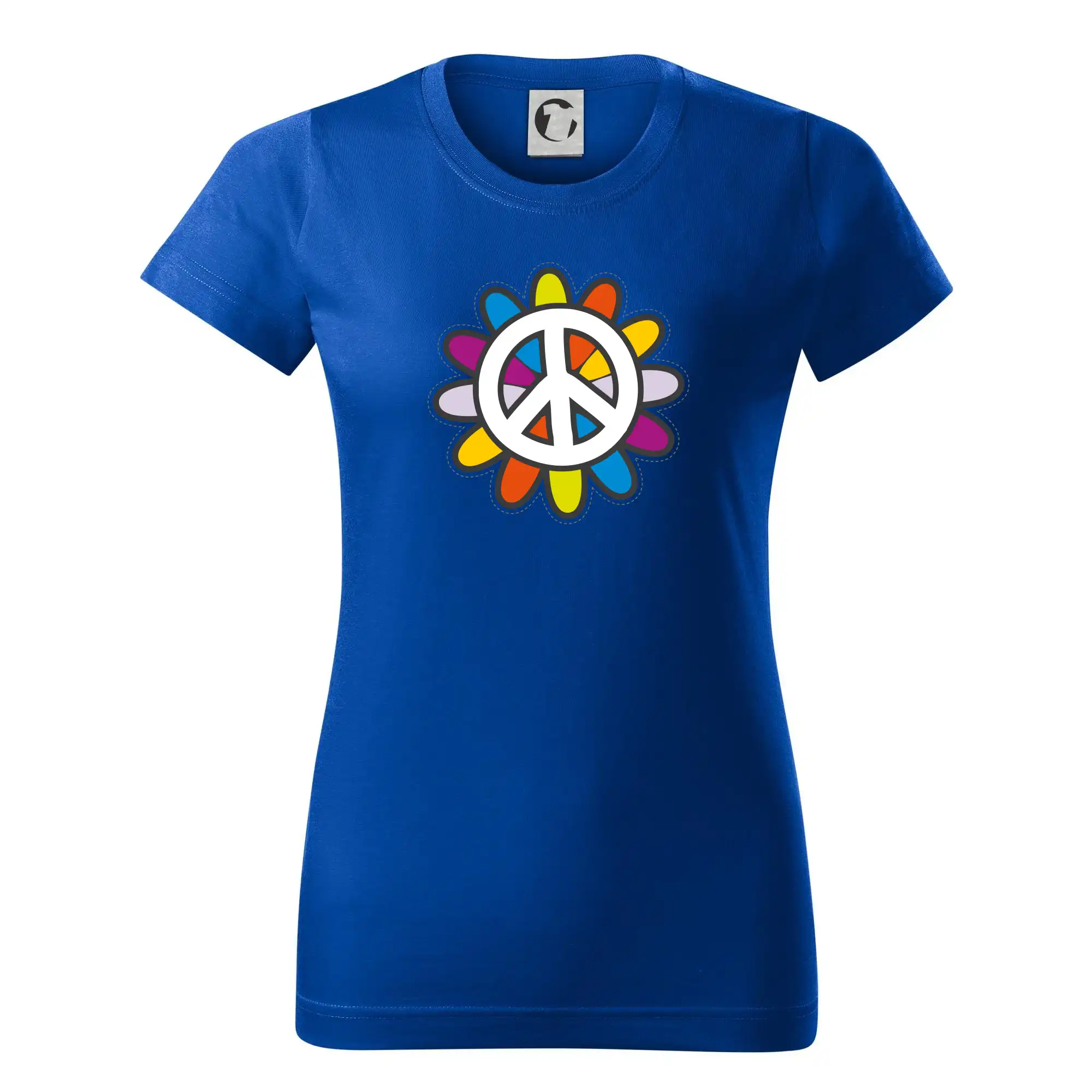 Peace symbol s kreslenou květinou