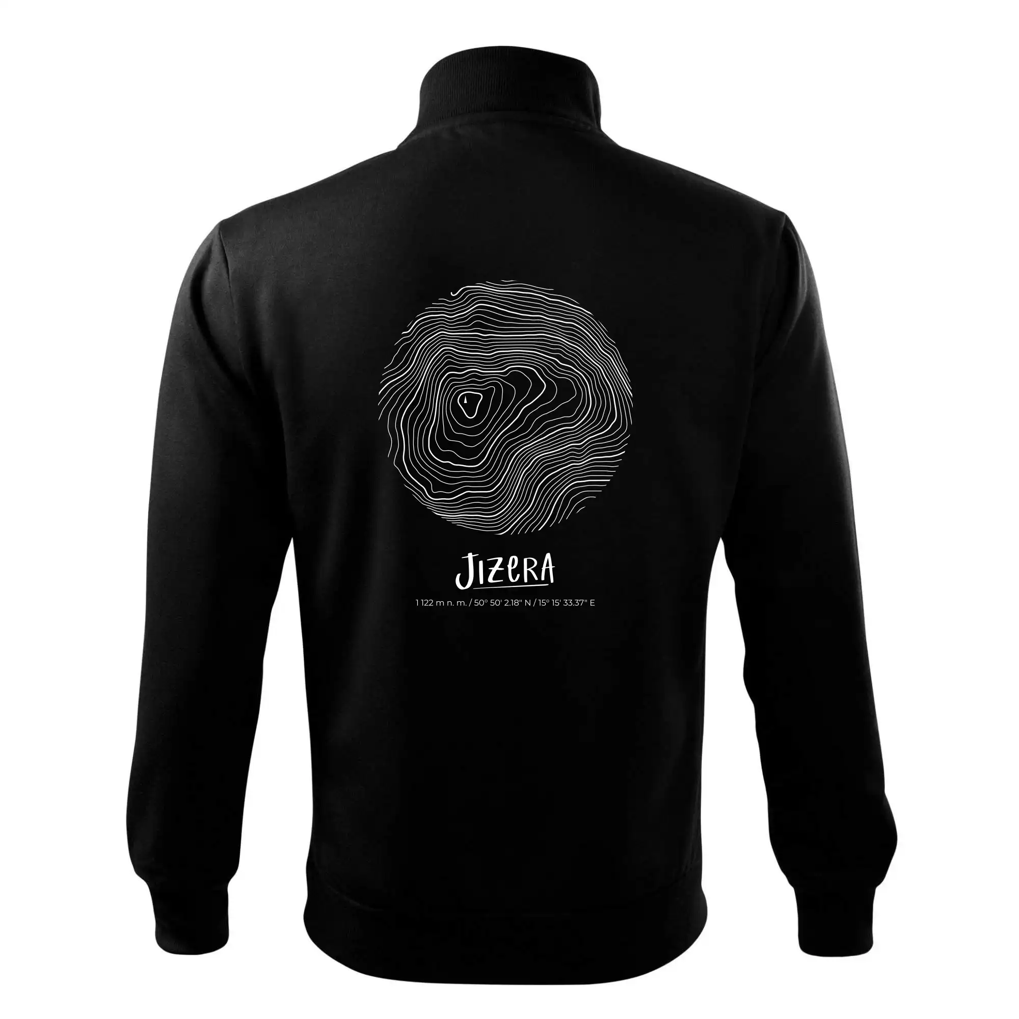 Jizera - vrstevnice v kruhu