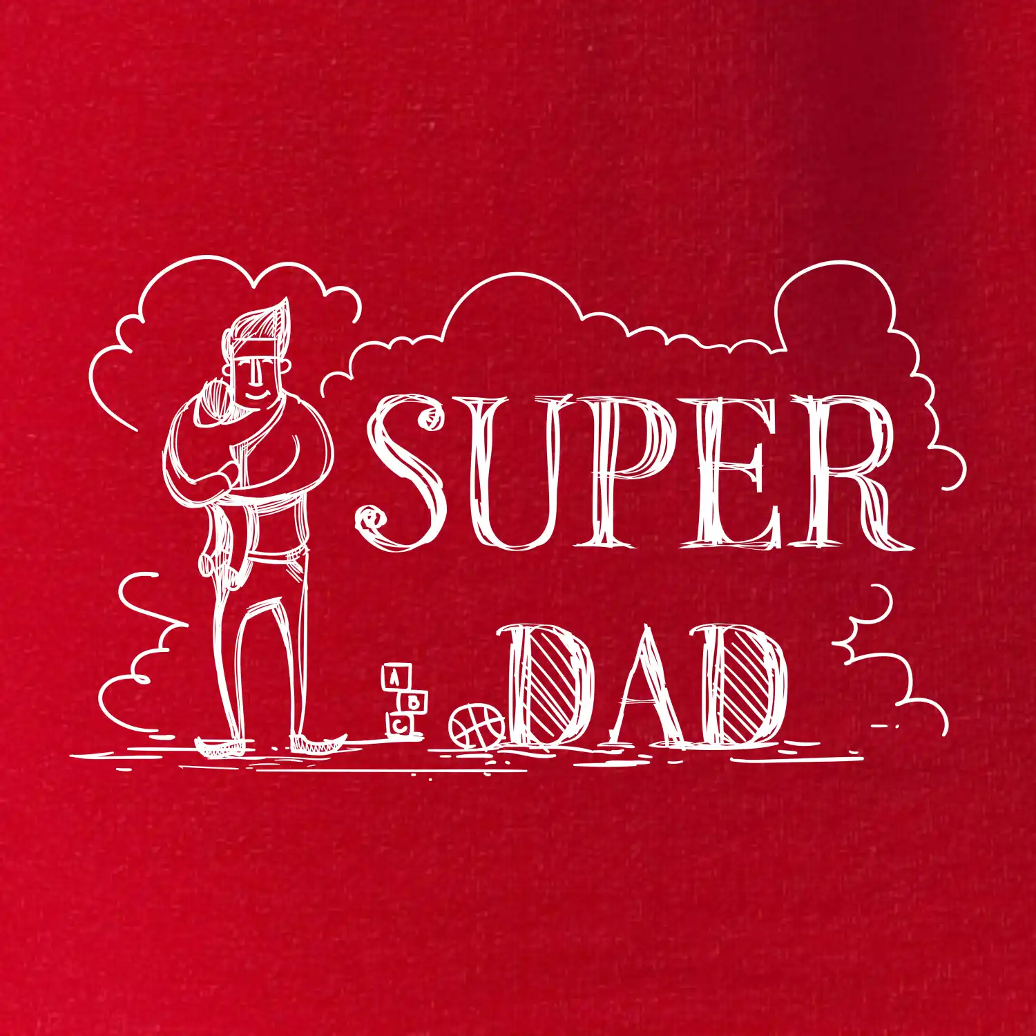 Kreslený nápis super dad