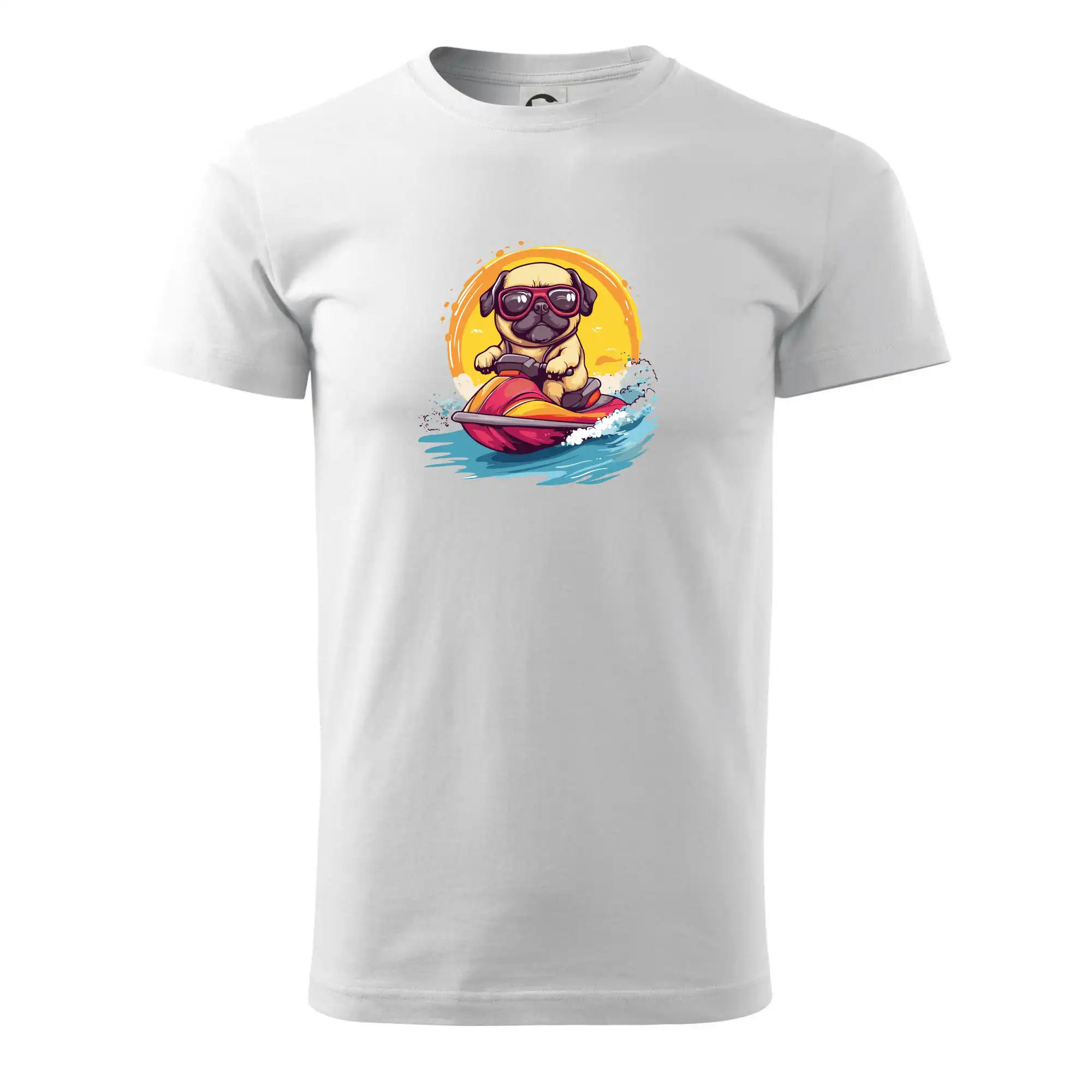 Mops na vodním skútru