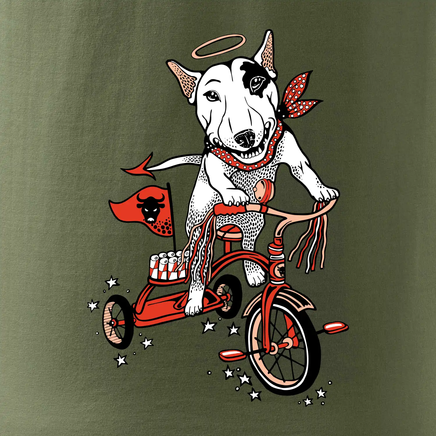 Bull terier anděl (Pecka design)