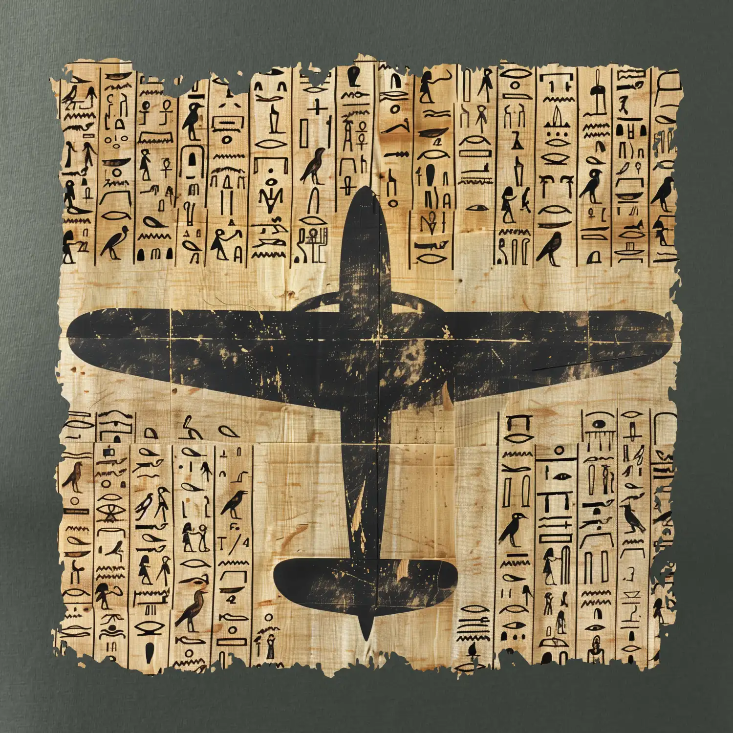 Egyptské hieroglyfy letadlo