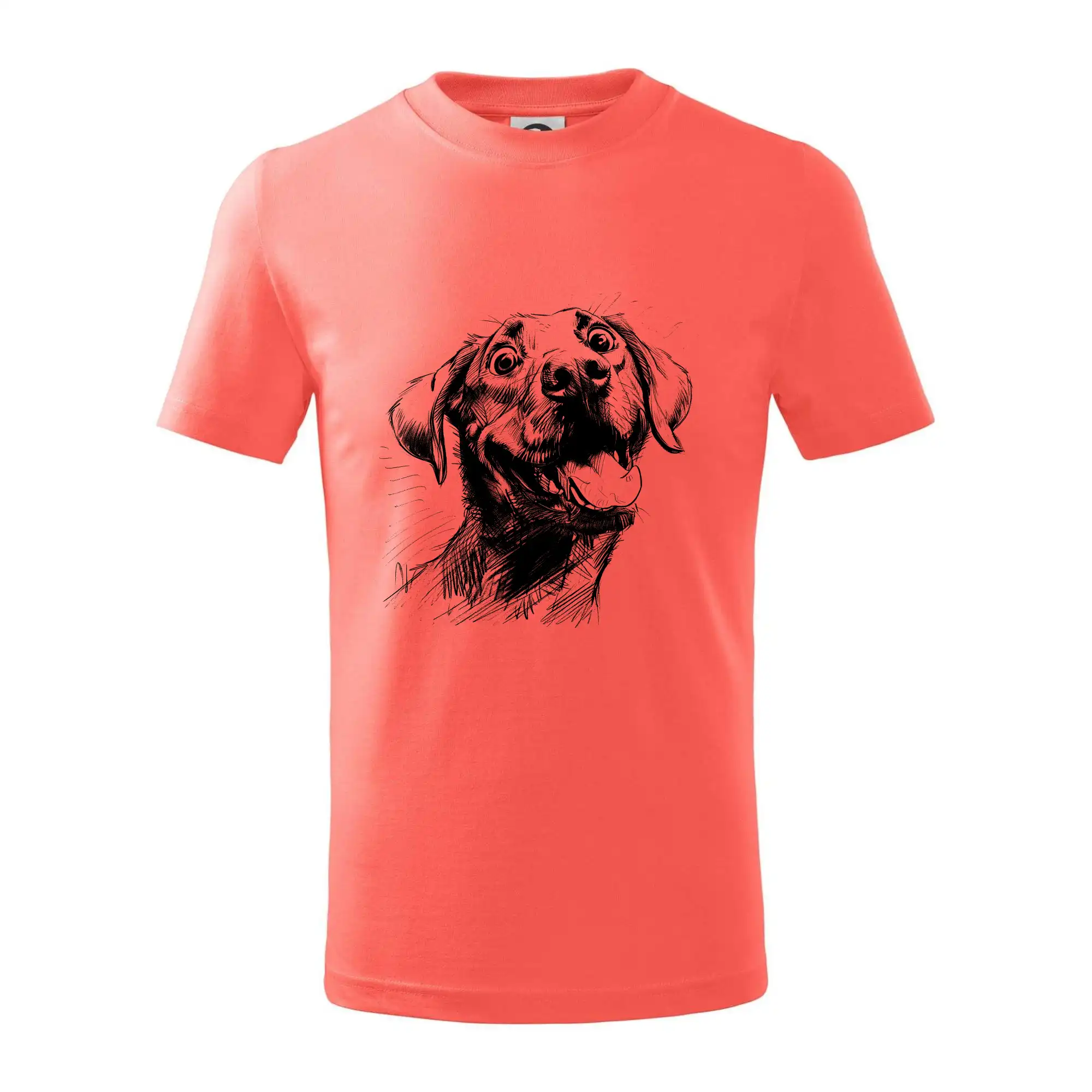 Černobílá karikatura Labrador světlý