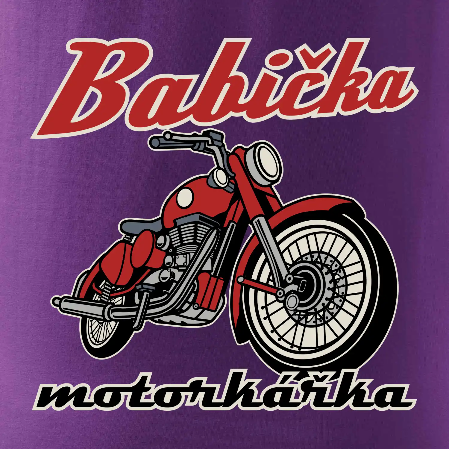 Babička motorkářka