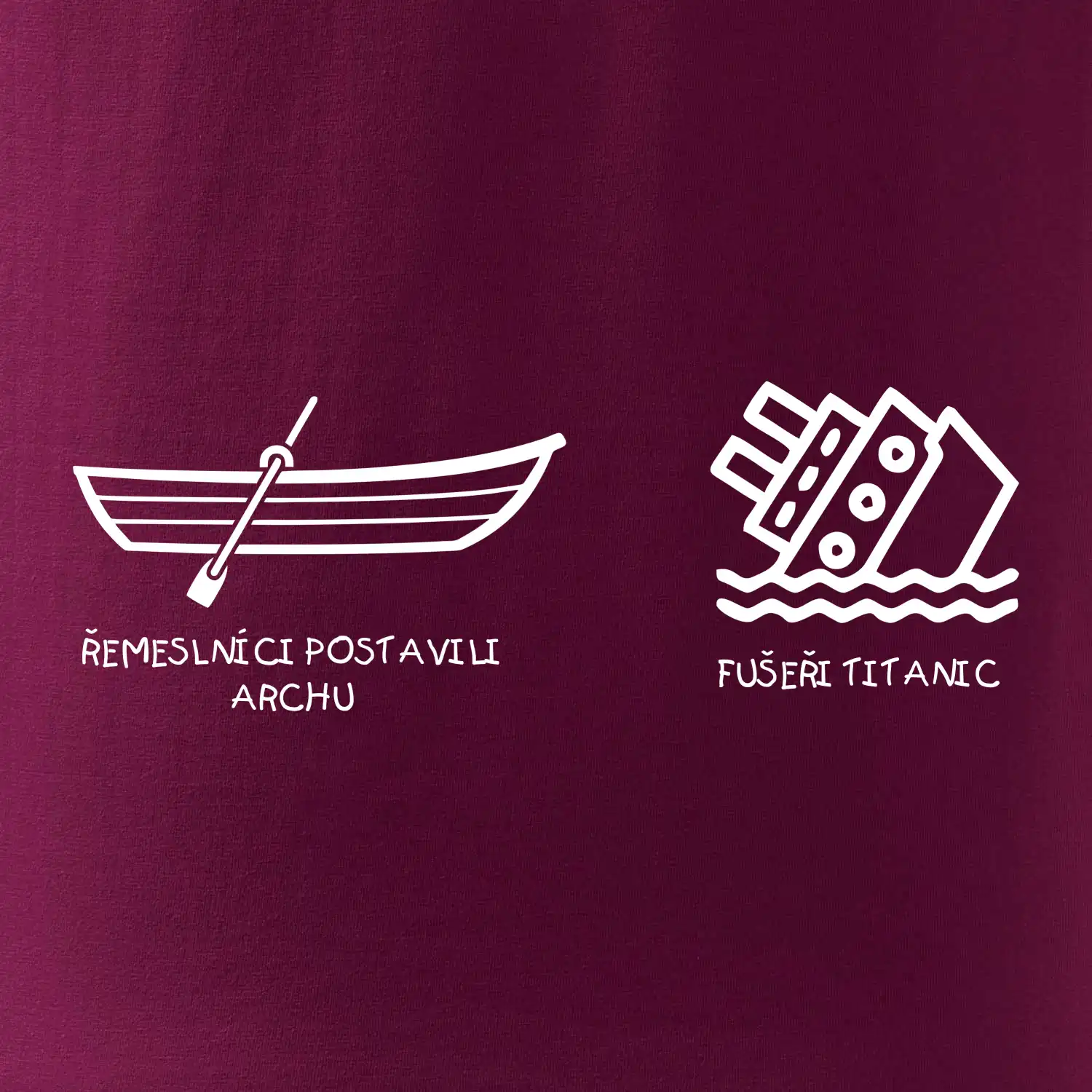 Řemeslnici postavili archu, fušeři Titanic