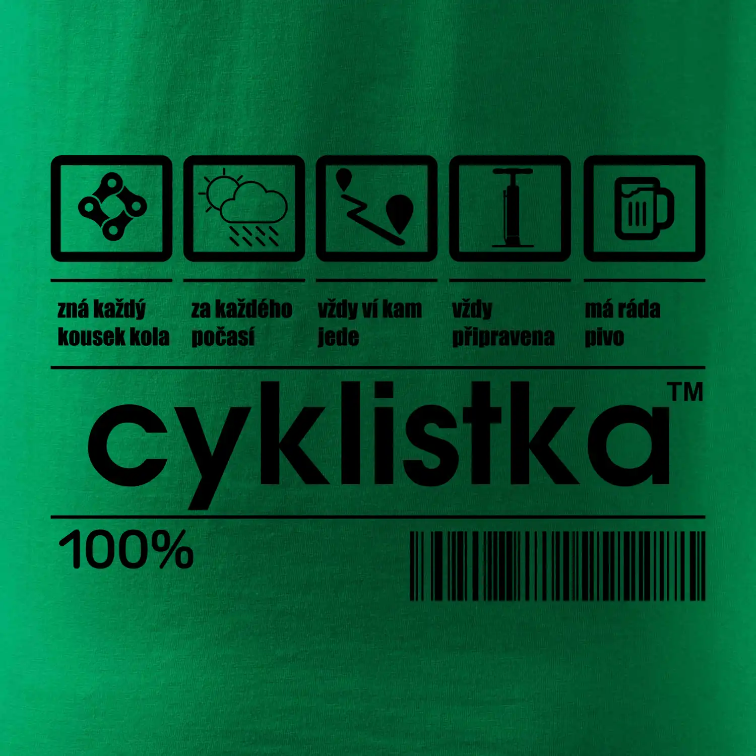 Čárový kód - Cyklistka
