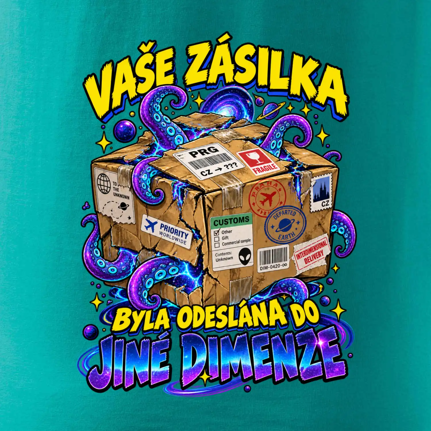 Vaše zásilka byla odeslána do jiné dimenze