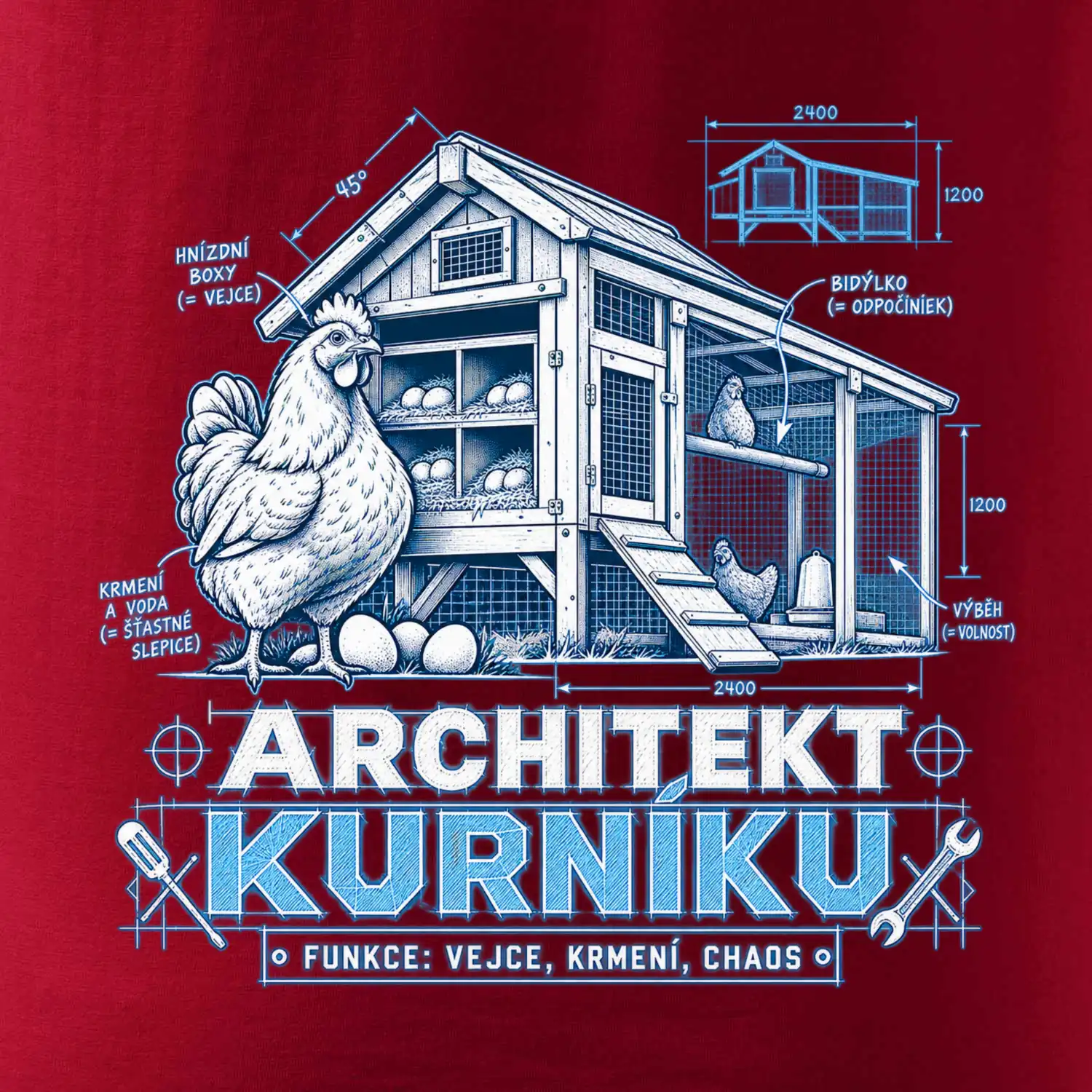 Architekt kurníku technický výkres