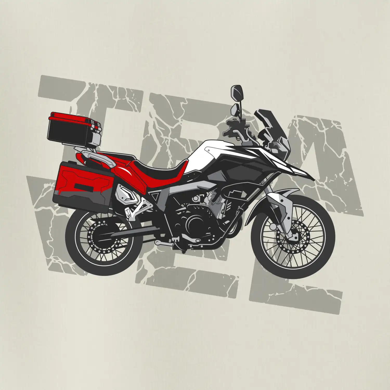 Cestovní enduro červená