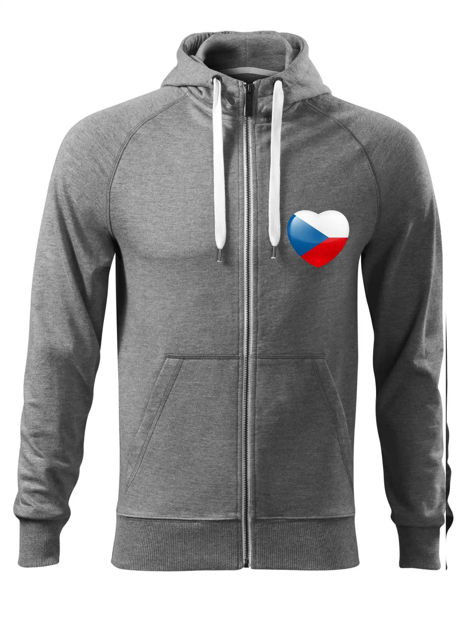 Česká vlajka srdce - pravé prso