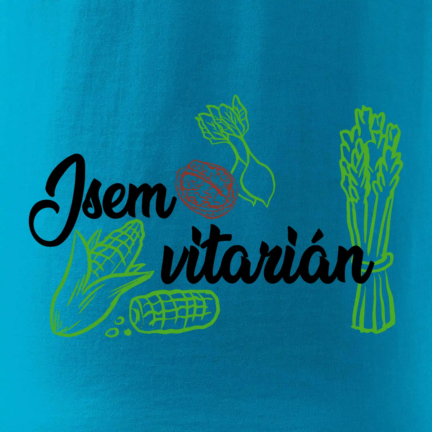 Jsem vitarián - nápis