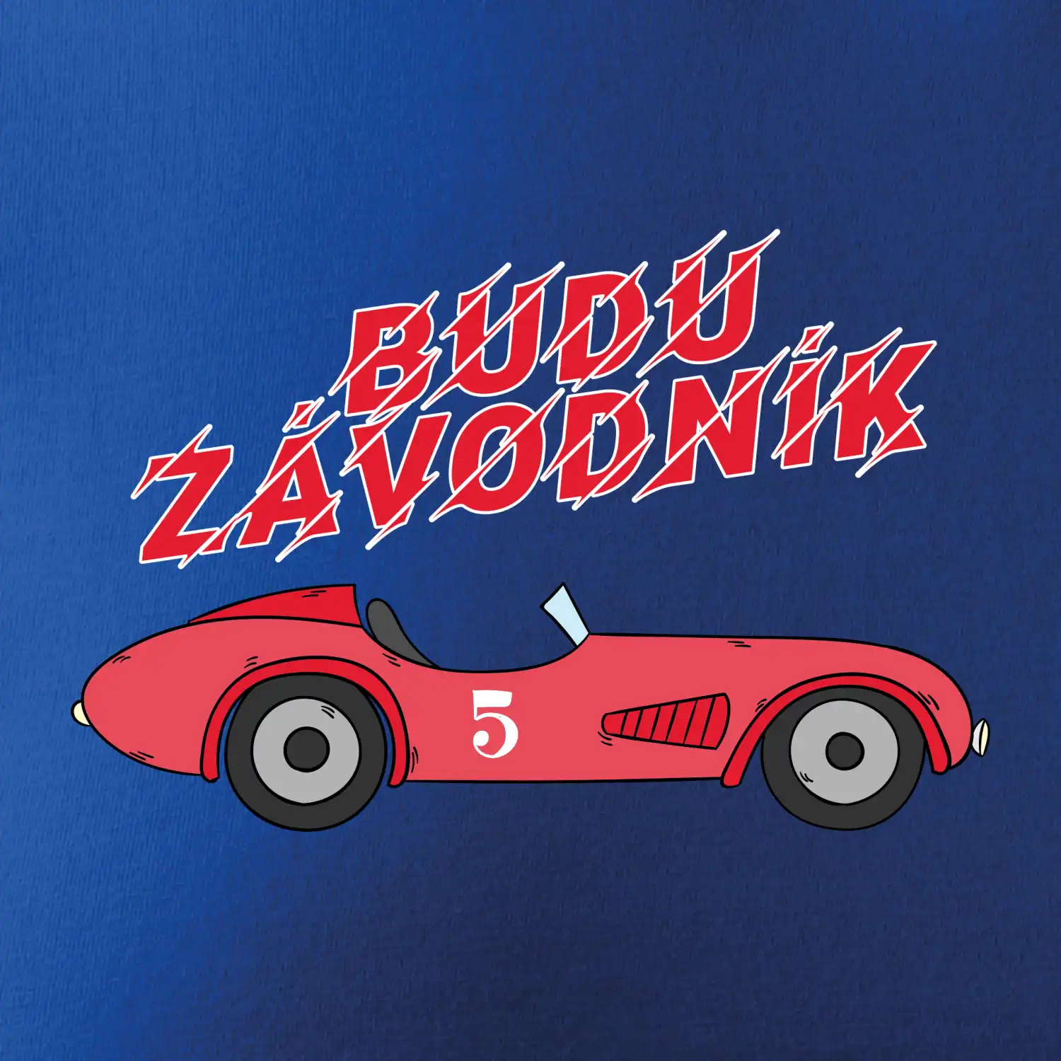 Budu závodník červené staré auto