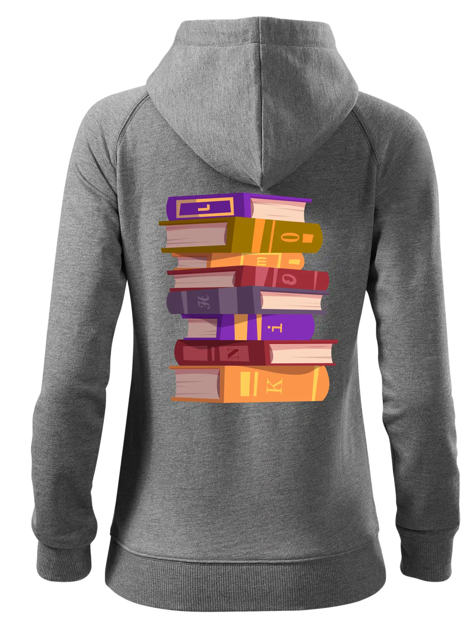 Knihomol stojící knihy