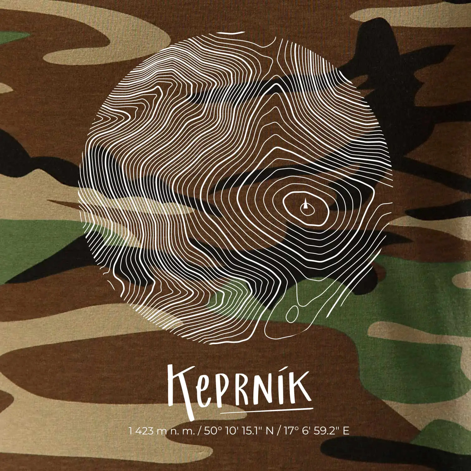 Keprník - vrstevnice v kruhu
