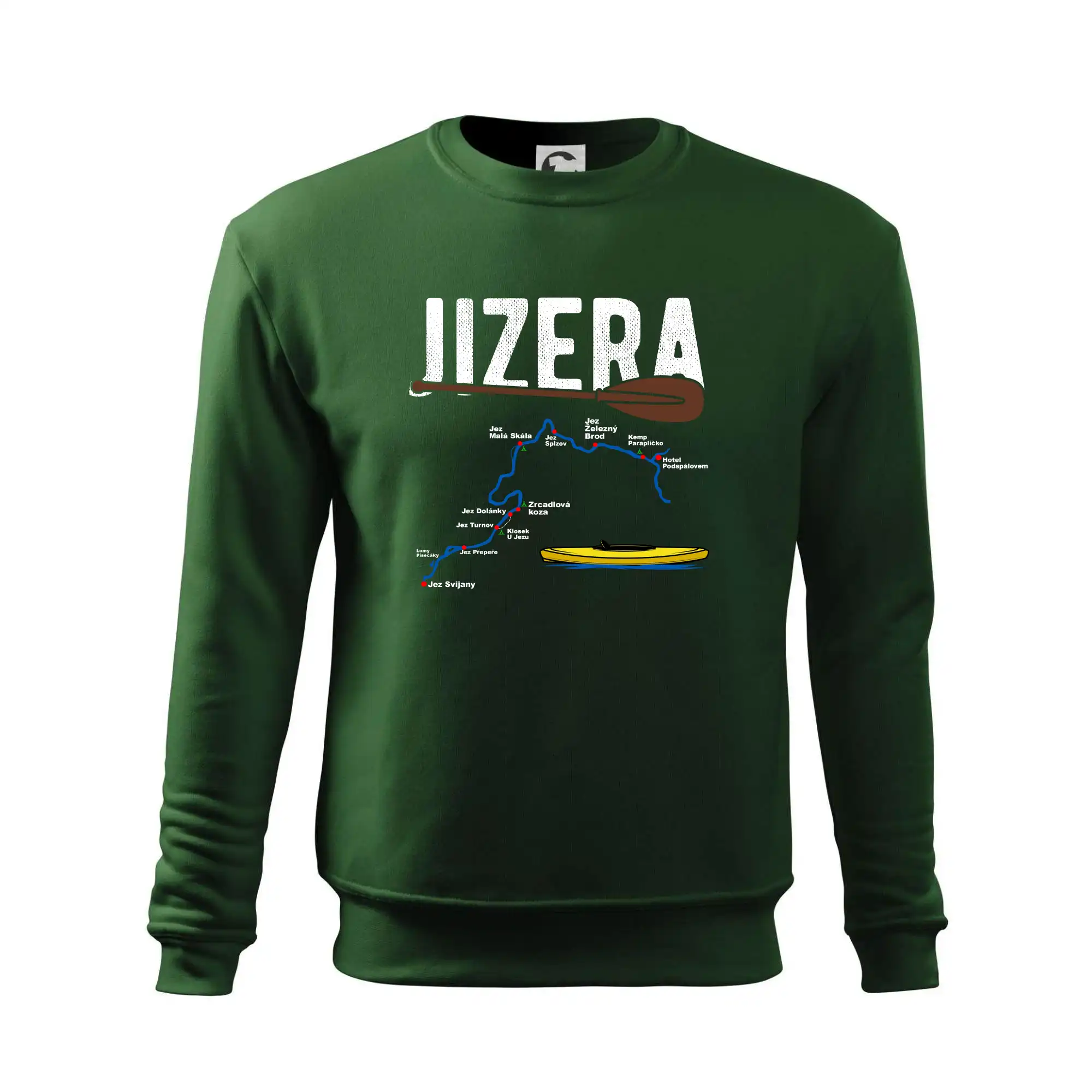 Mapa řeky Jizery