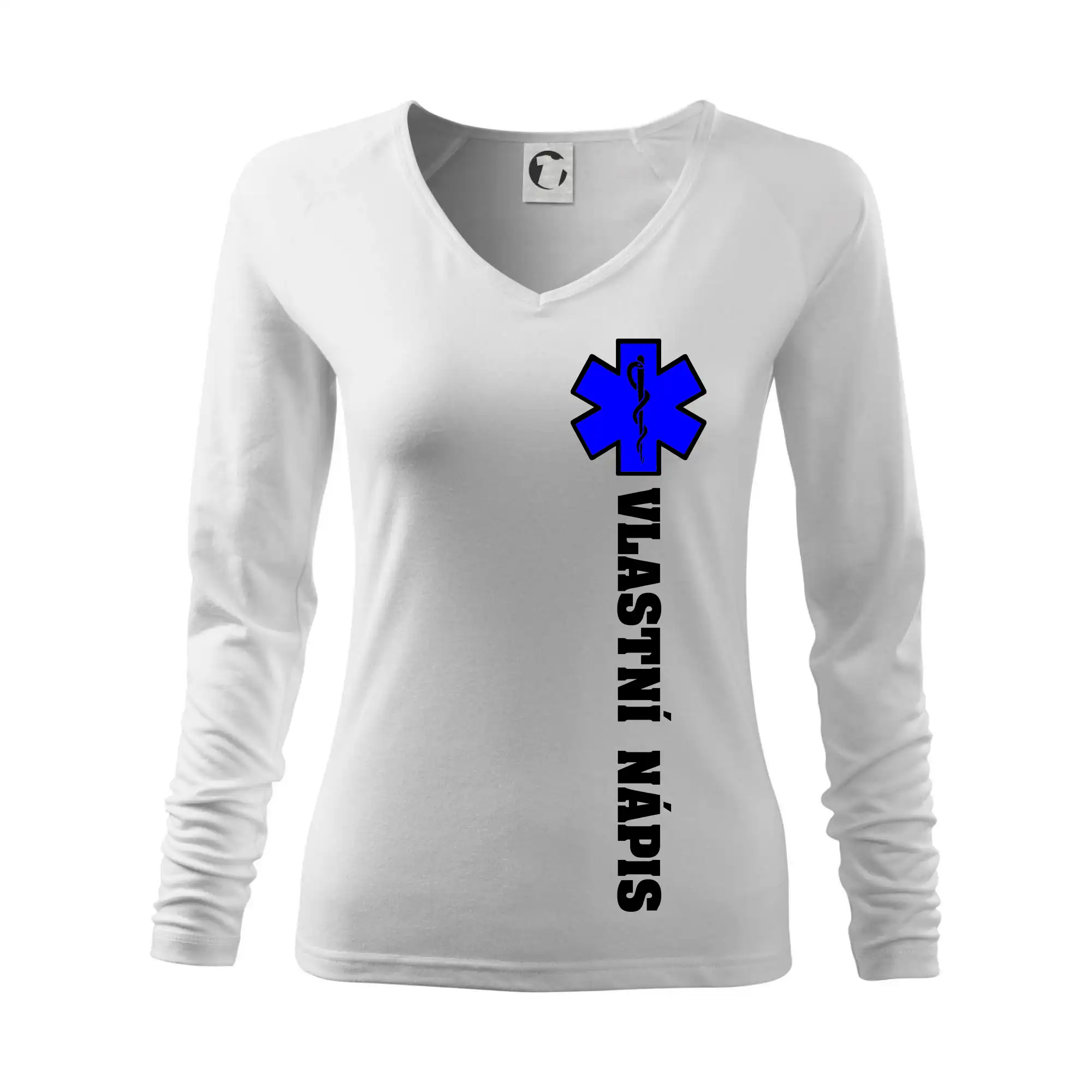 Hvězda života - vlastní nápis vpředu a vzadu