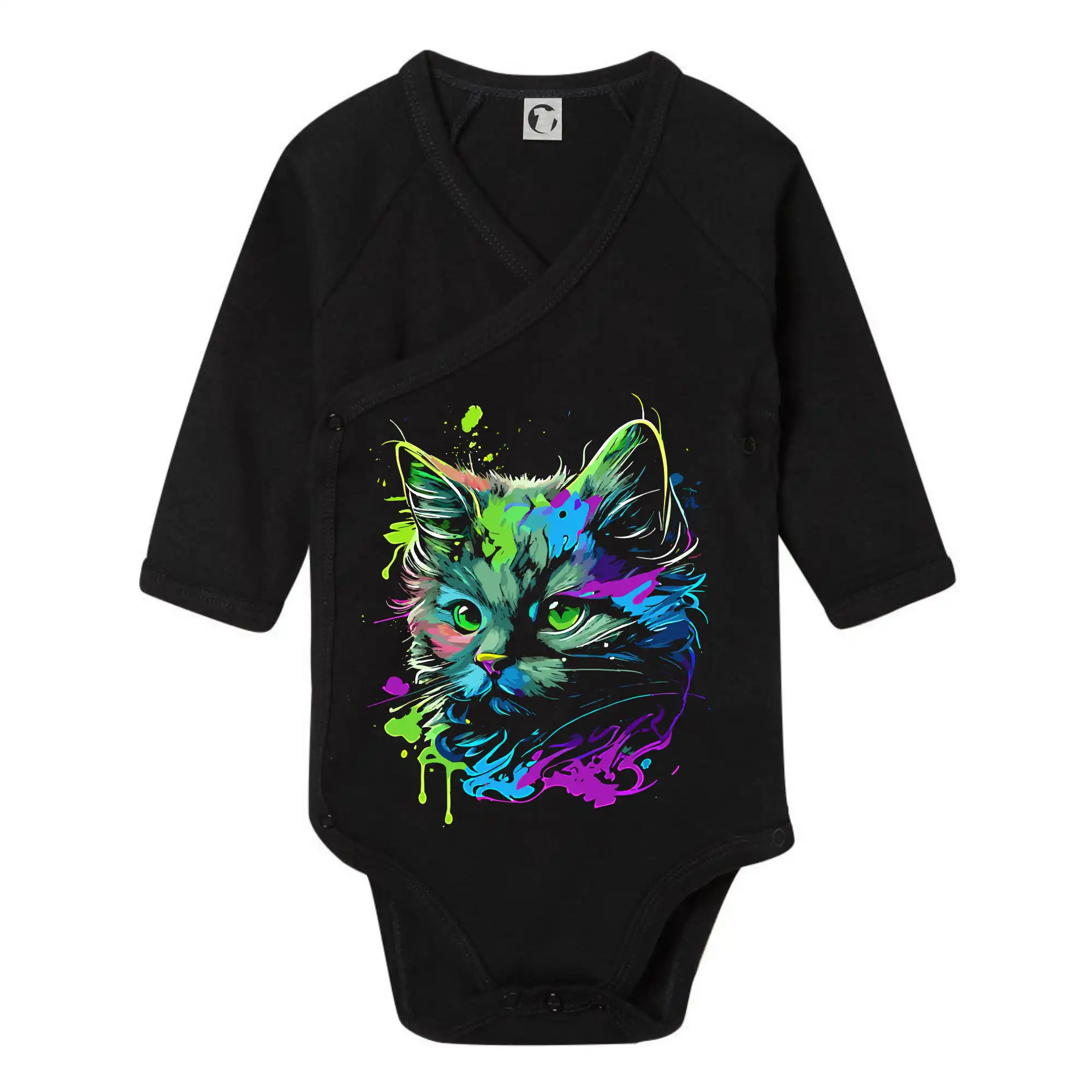 Obrázek kočky v roztřiknuté barvě